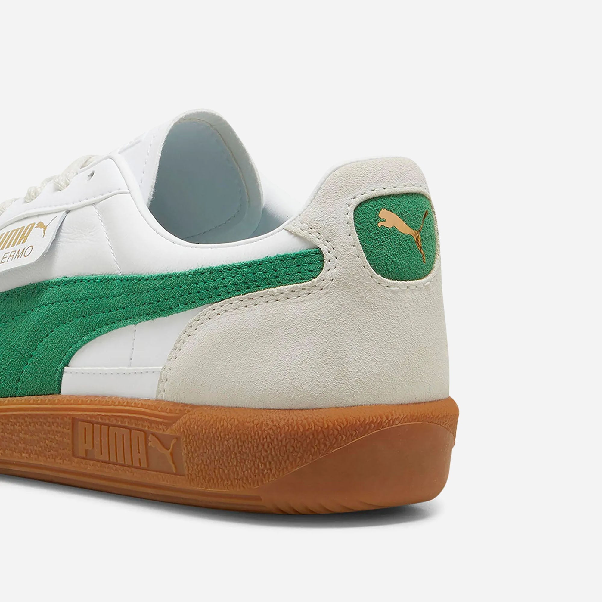 Puma Palermo Lth Unisex Sneakers White-Vapor Gray Archive Green - view 4