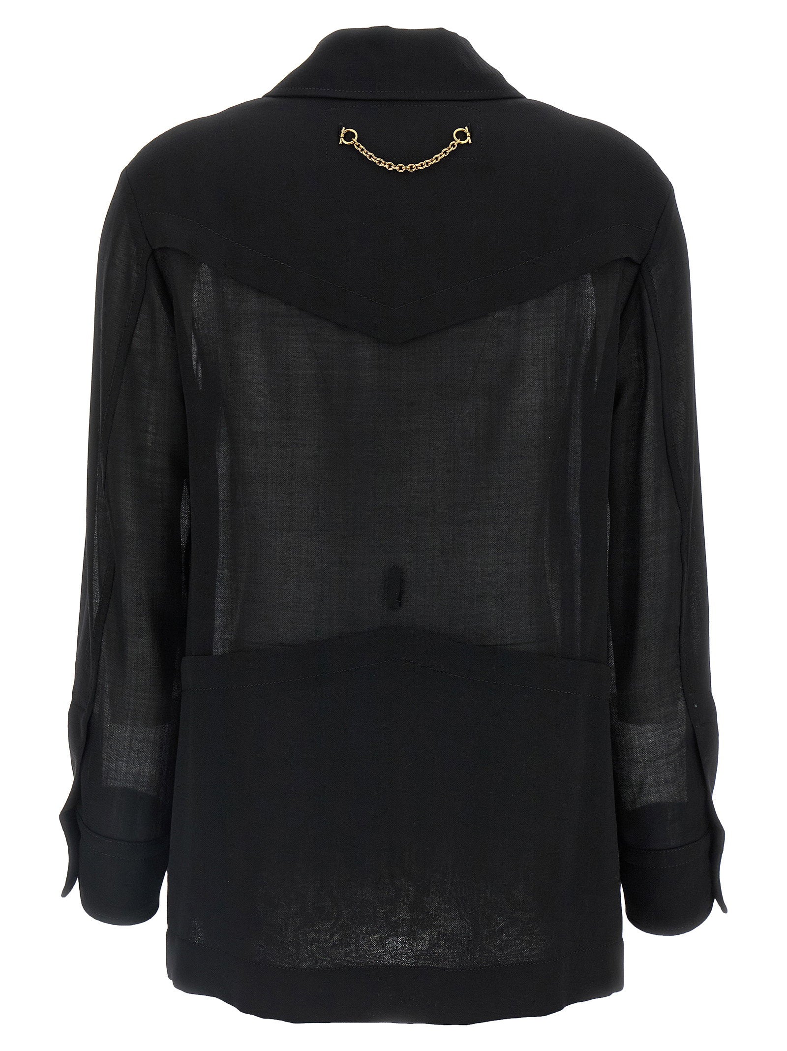 Ferragamo Semi-sheer Wool Jacket - view 2