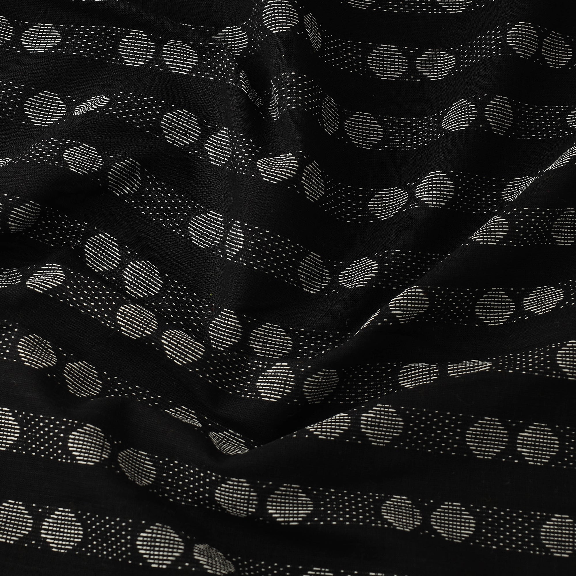 ITOKRI CRAFTS INITIATIVE Black - Jacquard Prewashed Cotton Fabric - view 2