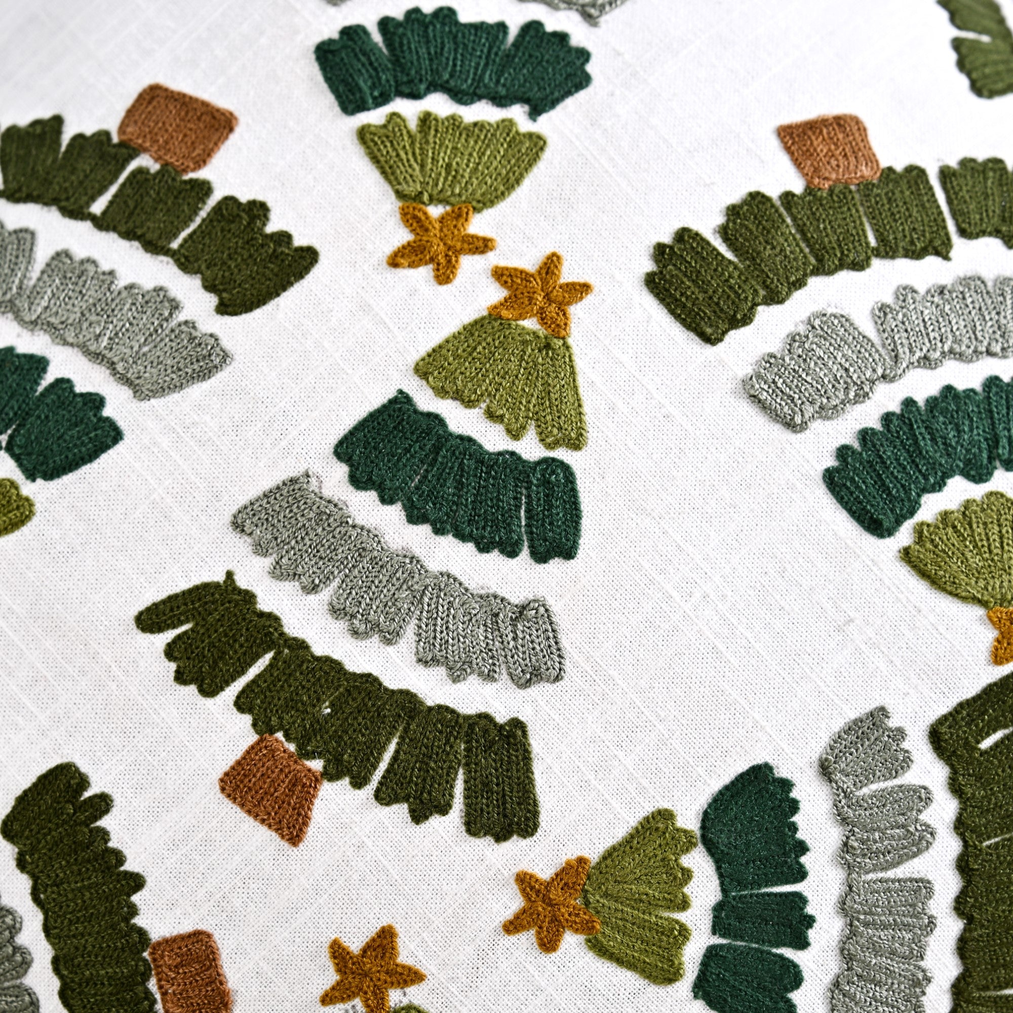 Nestasia Snowy White Sofa Cushion Cover With Christmas Trees 40x40cm - view 3