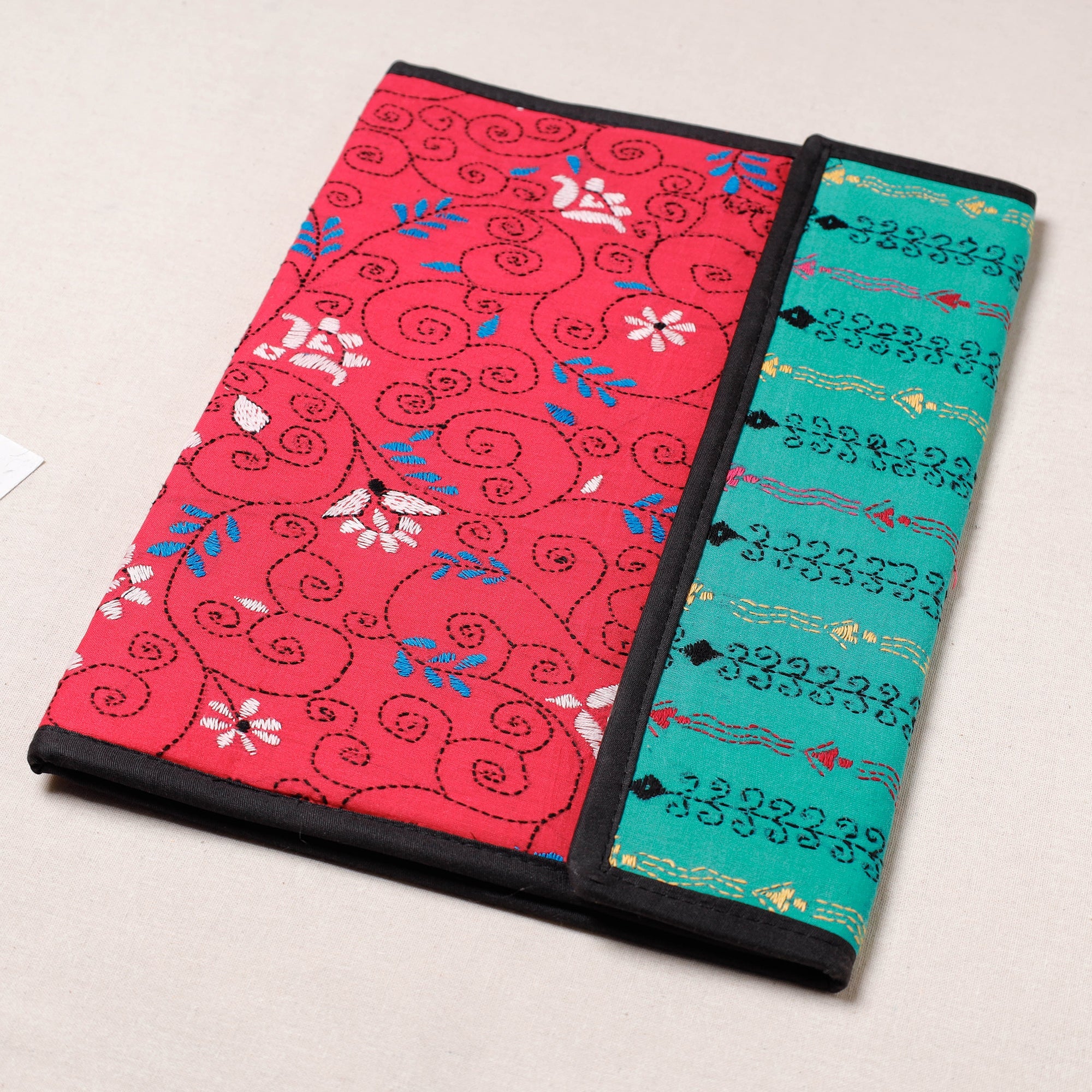 ASALKAAR Bengal Kantha Work Handcrafted File Folder - view 2