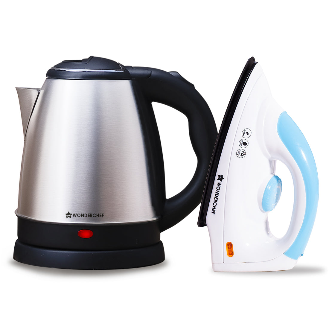 Crescent kettle dry – Wonderchef Crescent Kettle + Dry Iron Festive Gift Combo | 1.5L Kettle