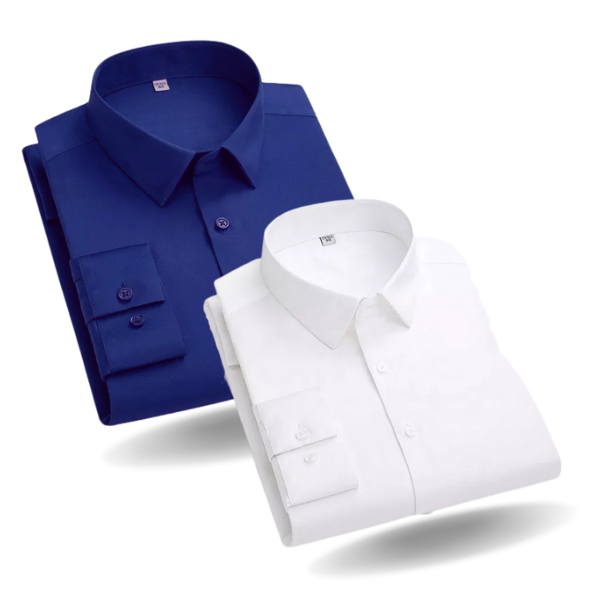 BlackTree Combo of 2 Cotton Shirt for Man (Royal Blue and White)