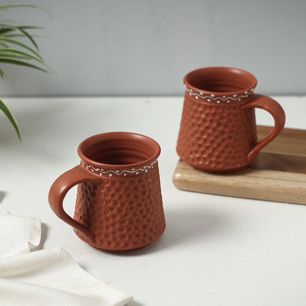 HAVELI CHRONICLES Brown - Ceramic Mugs (Set of 2, 300 ml)