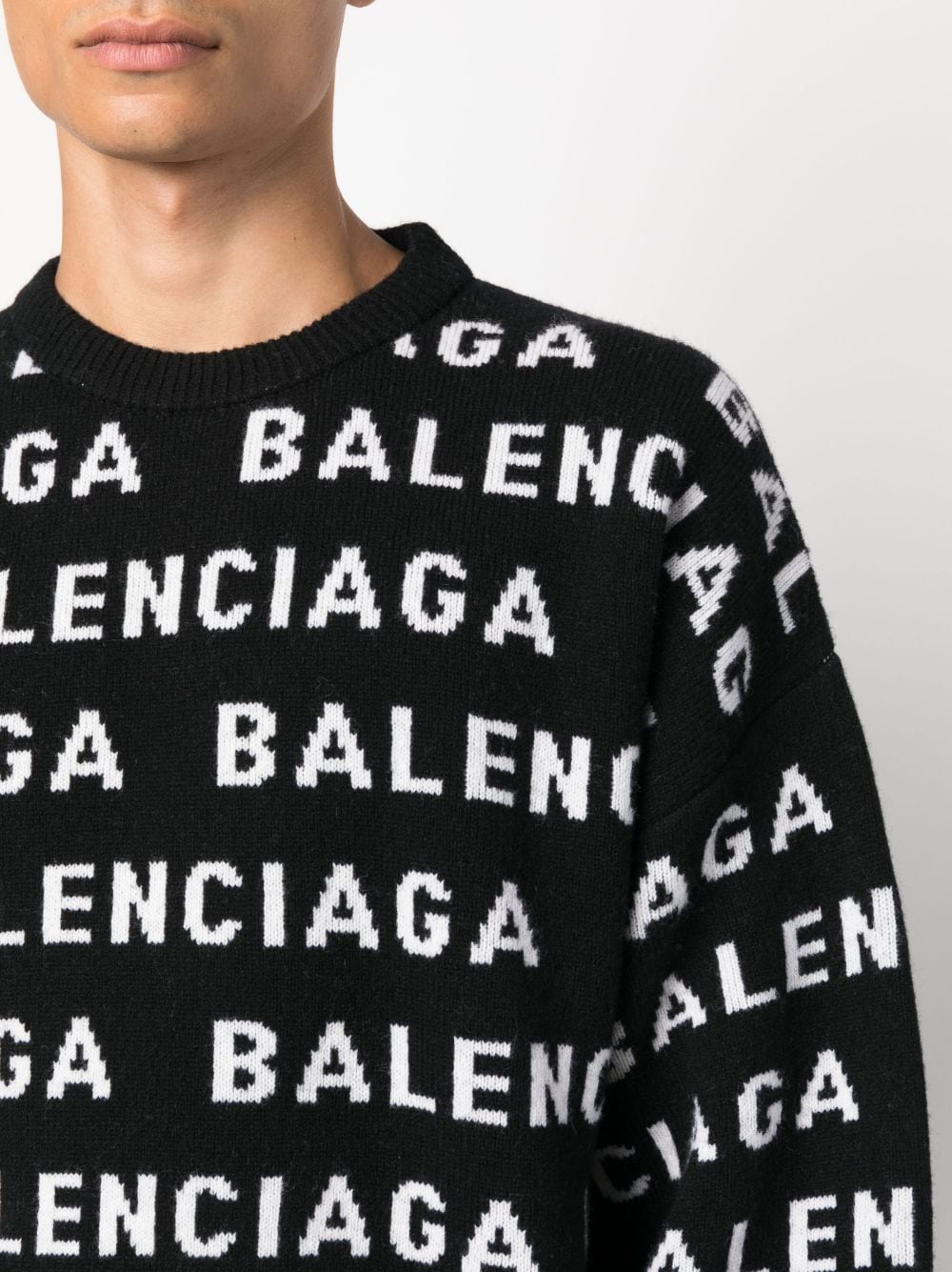 Balenciaga logo sweater – Wool 98%, Polyamide 2% - view 4