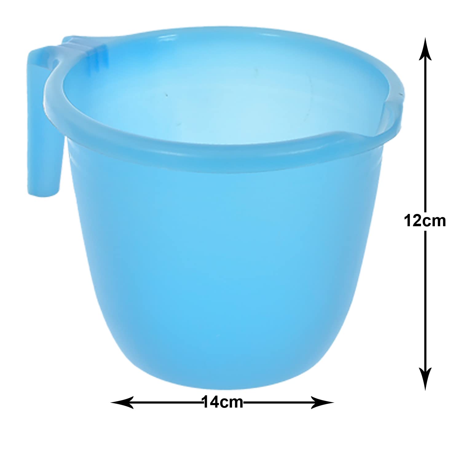 Heart Home Plastic Bathroom Mug 1 Litre- Pack of 6 (Sky Blue)-46HH0211 - view 5