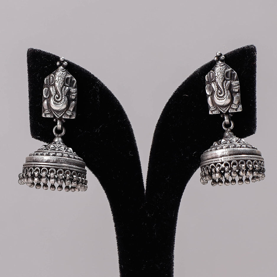 JALPARI Antique Sterling Silver Earrings - view 2