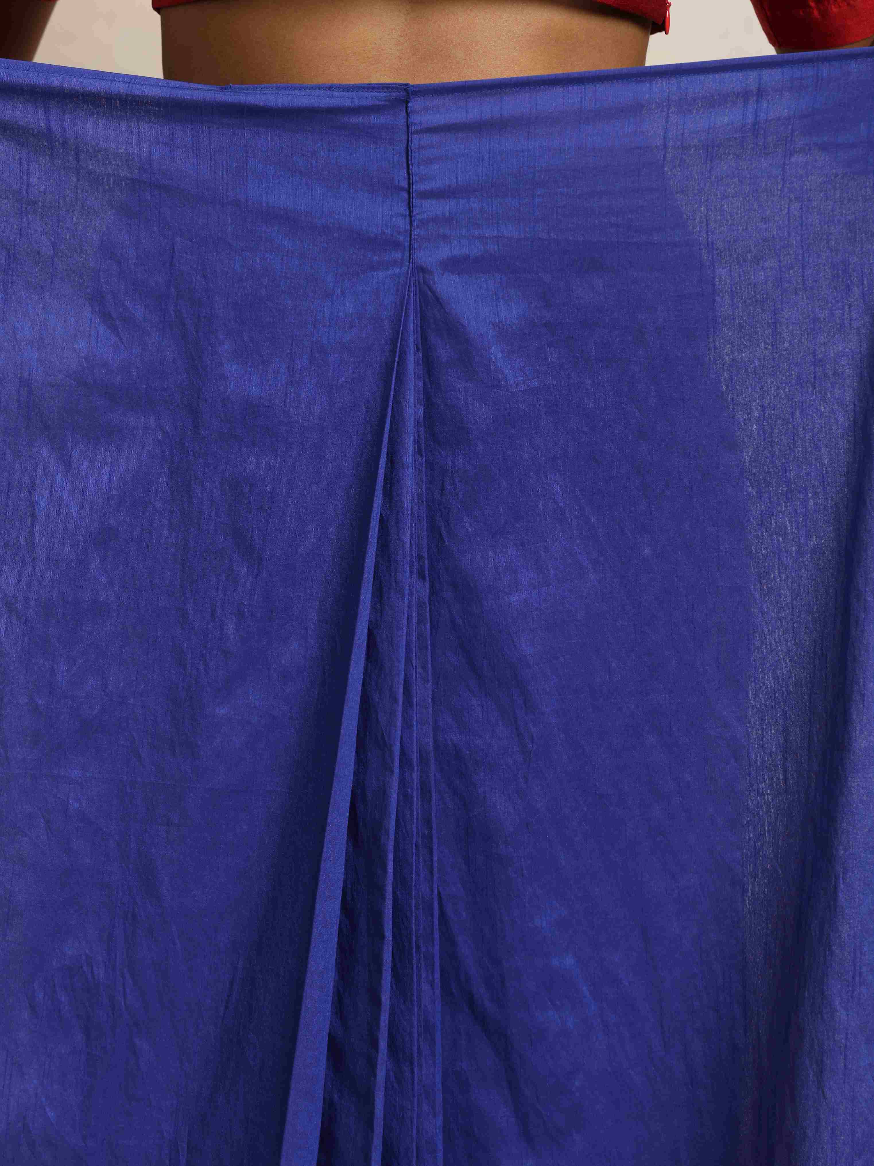 trueBrowns Blue Silk Ready To Wear Saree – Women's - view 7