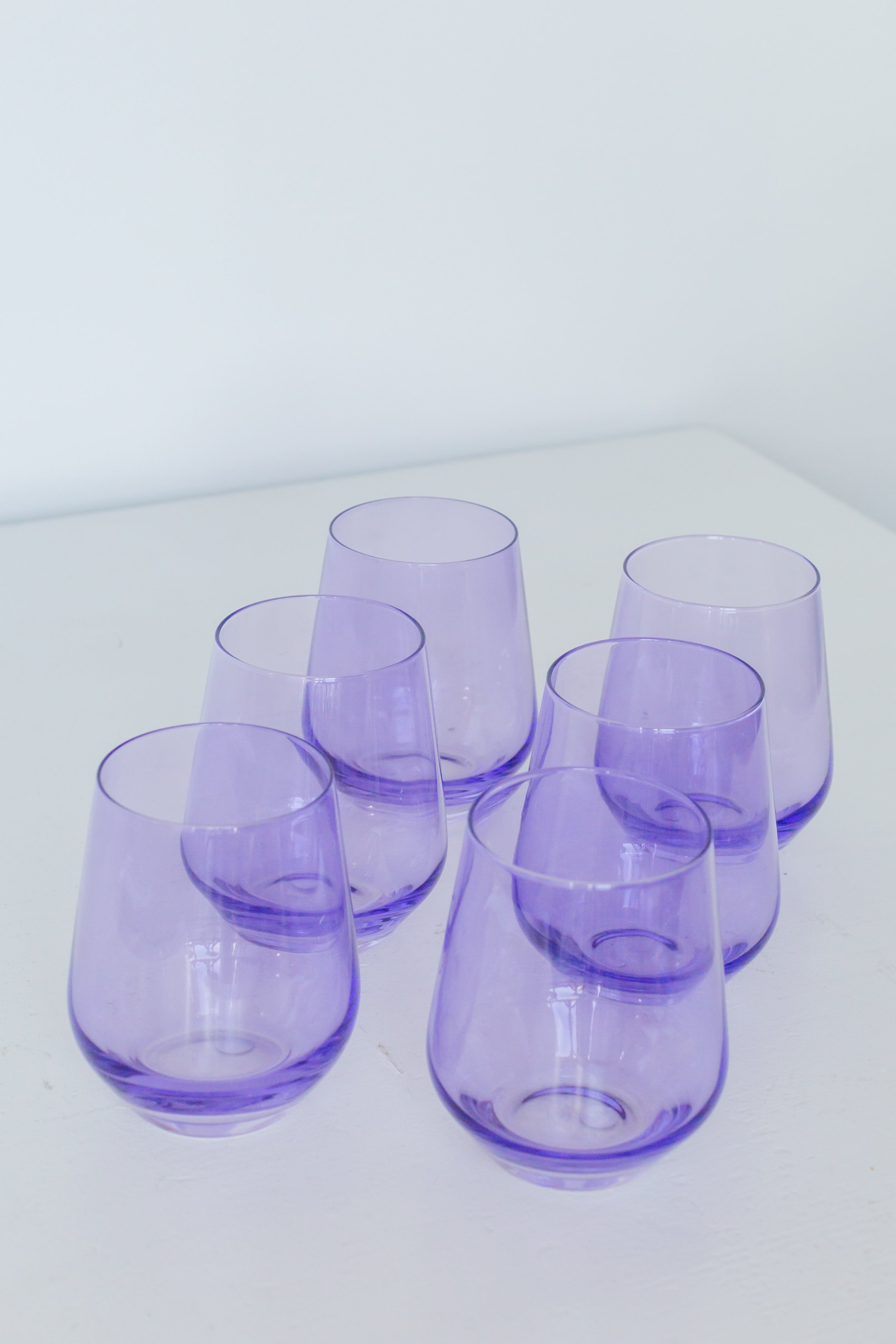 Estelle Colored Glass Estelle Colored Wine Stemless - Set of 6 {Lavender}