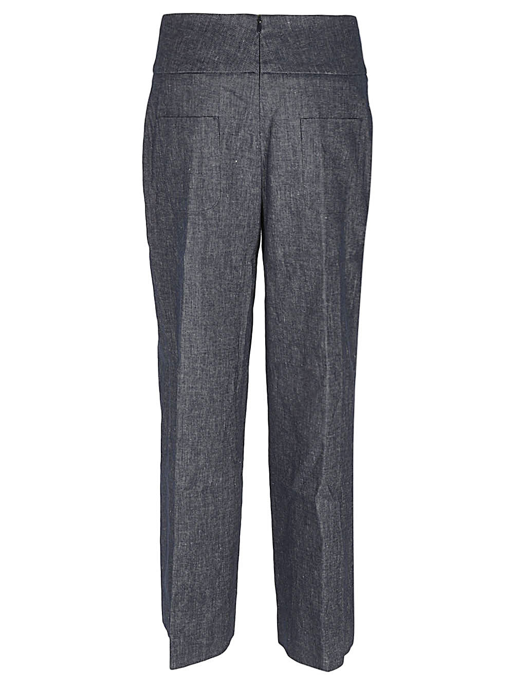 Via Masini 80 Straight leg linen blend trousers - view 2