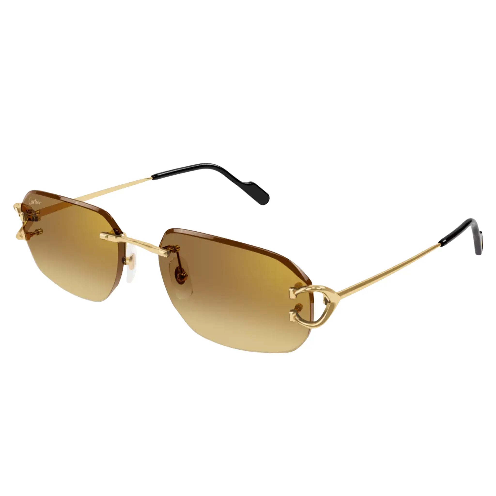 Cartier Eyewear CT0468S-004 Gold Rimless Sunglasses - view 2