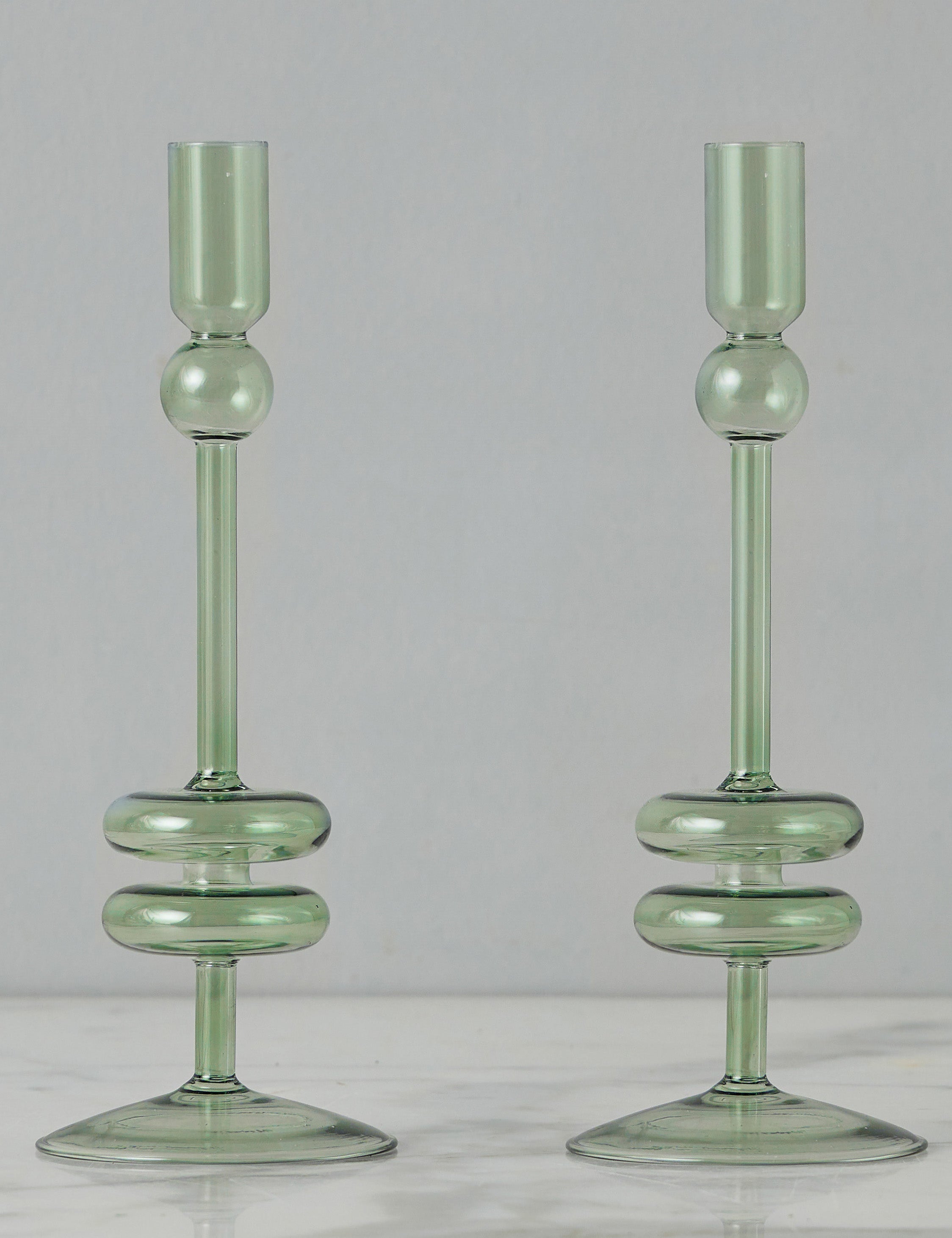Lulu and Georgia Glass Candlestick Pair (Set of 2) by etúHOME - view 9