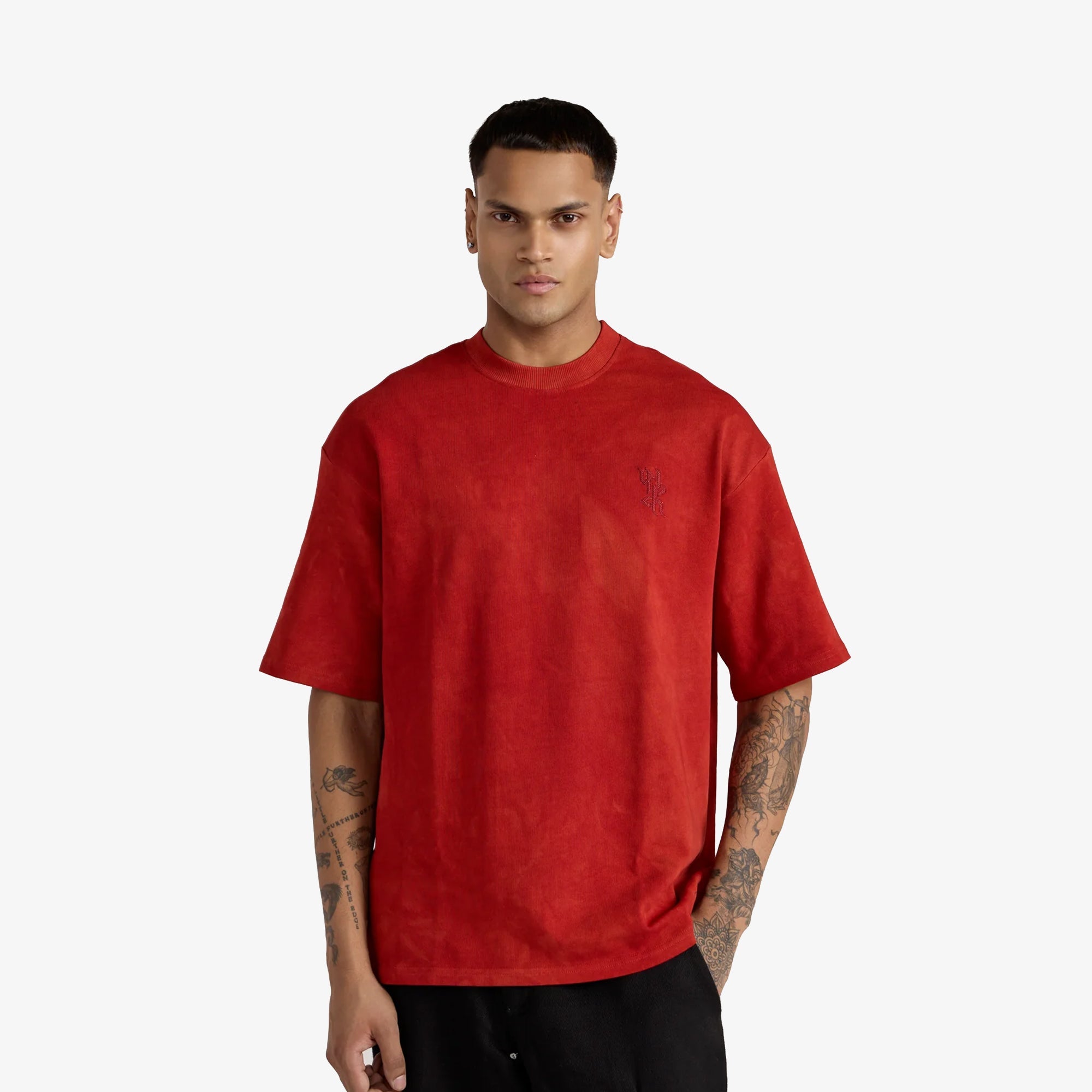F A R A K | Basics Red Bagru T-shirt { Red - view 2