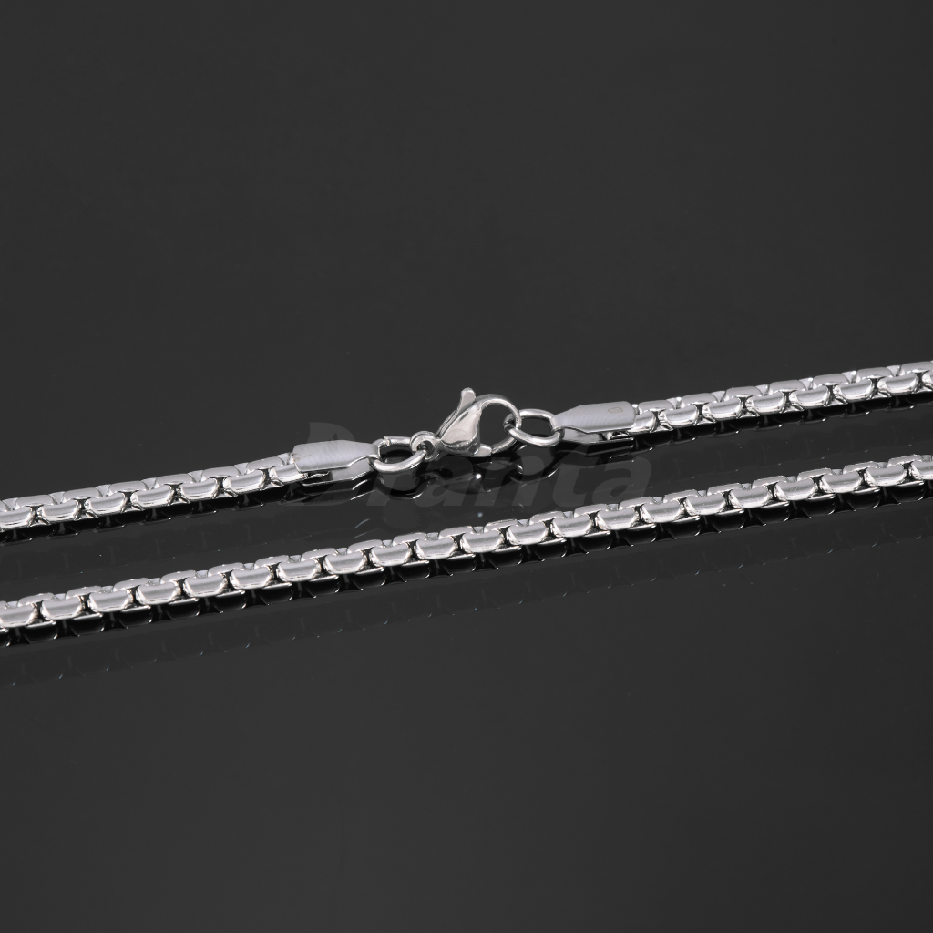 Branta Stylish Stainless Steel Silver Chain For Men (21.5 Inch) - view 4
