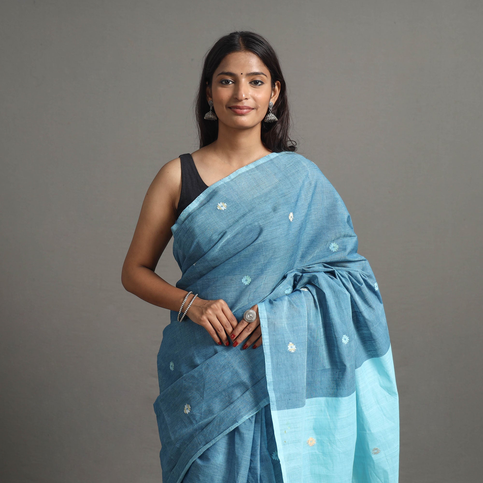 CHITRIKA Kuppadam Jamdani Buti Cotton Handloom Saree 125 - view 3