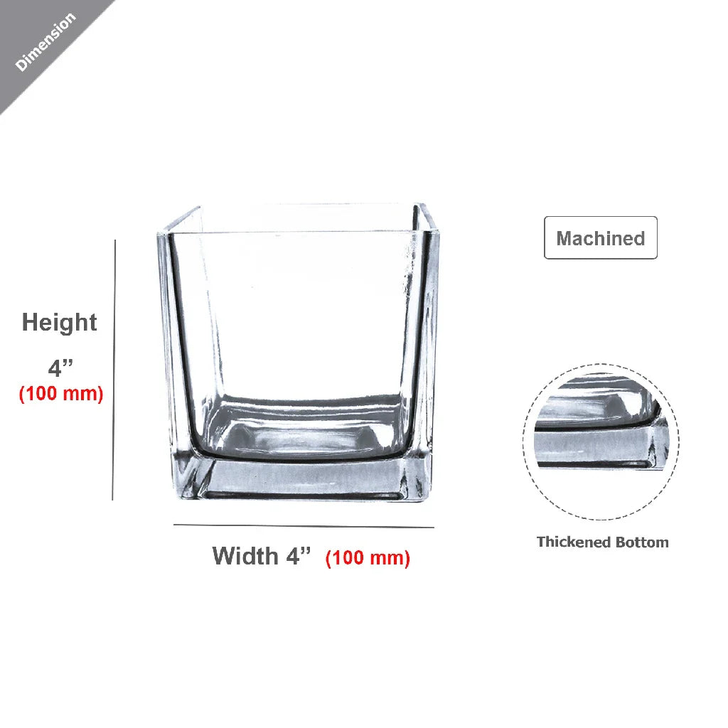 FiftyFlowers Clear Glass Floral Cube Vase - view 2