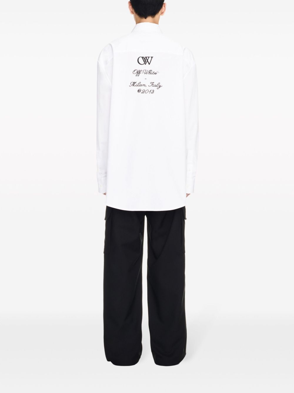 Off White Shirt with embroidery – Cotton 100% - view 2