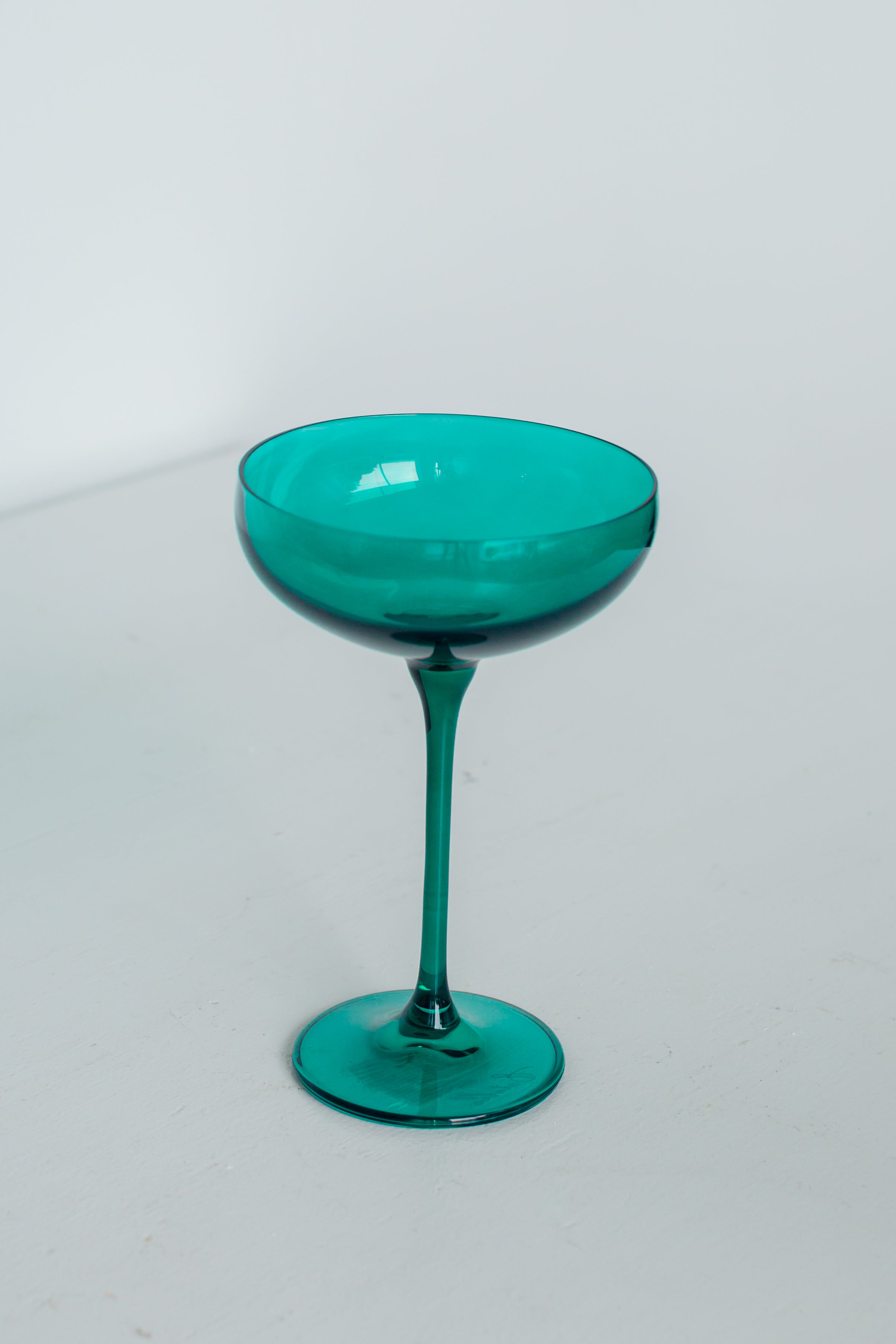 Estelle Colored Glass Estelle Colored Champagne Coupe Stemware - Set of 6 {Emerald Green} - view 3