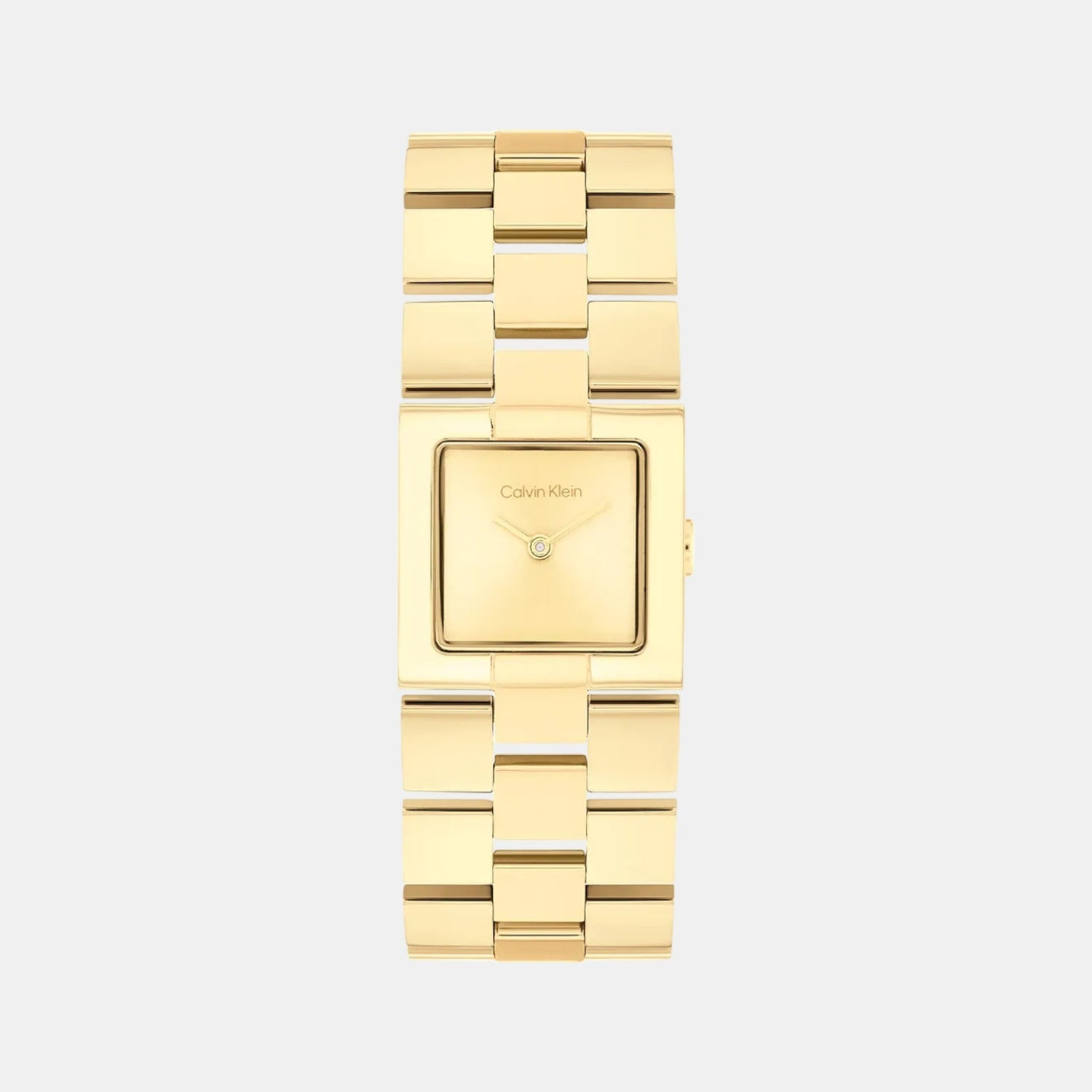 Calvin Klein Ck Meridian Women Quartz Thin Gold Dial Analog Stainless Steel Watch 25100089