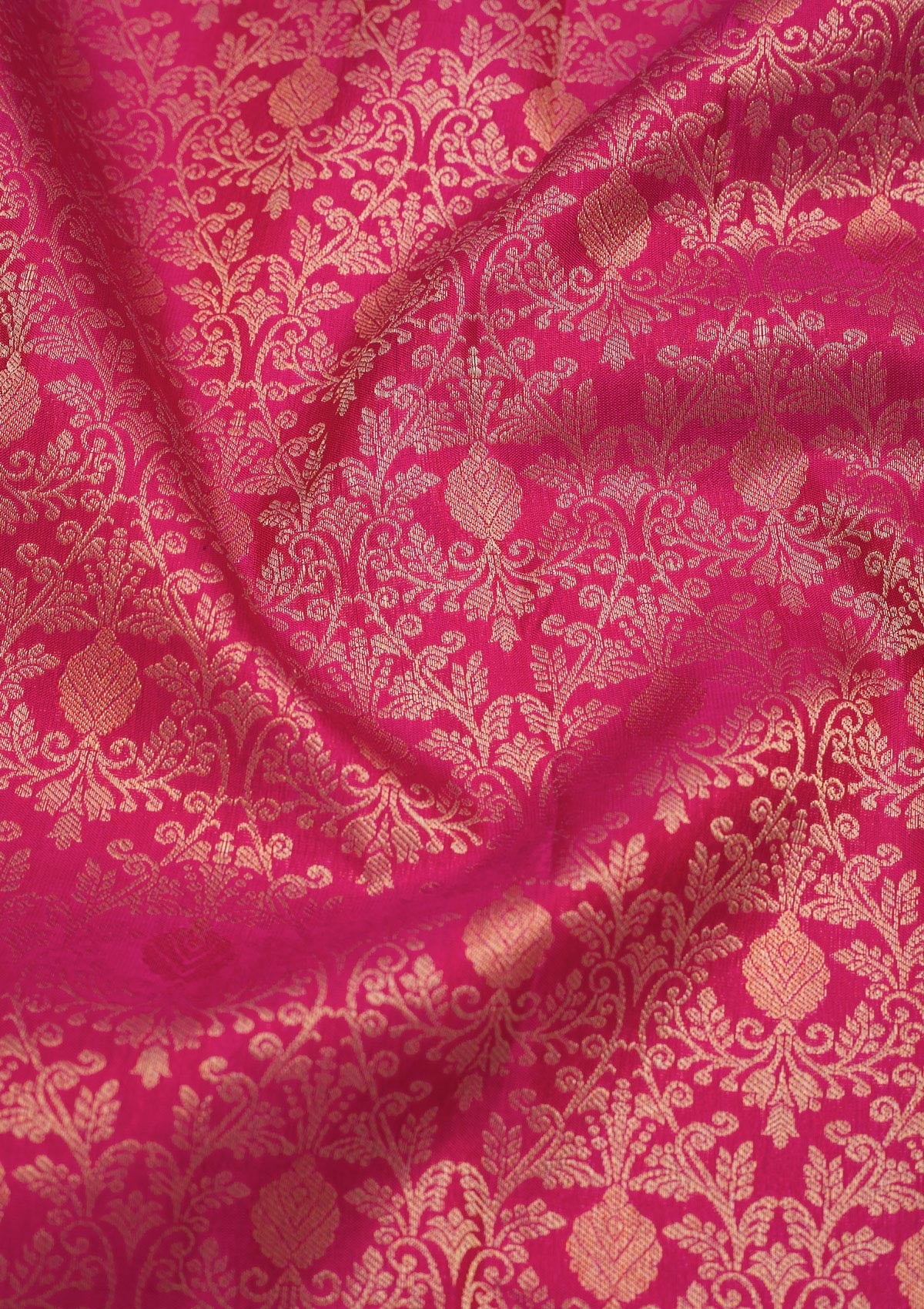 Koskii Magenta Pink Zariwork Pure Silk Saree – Women's - view 2