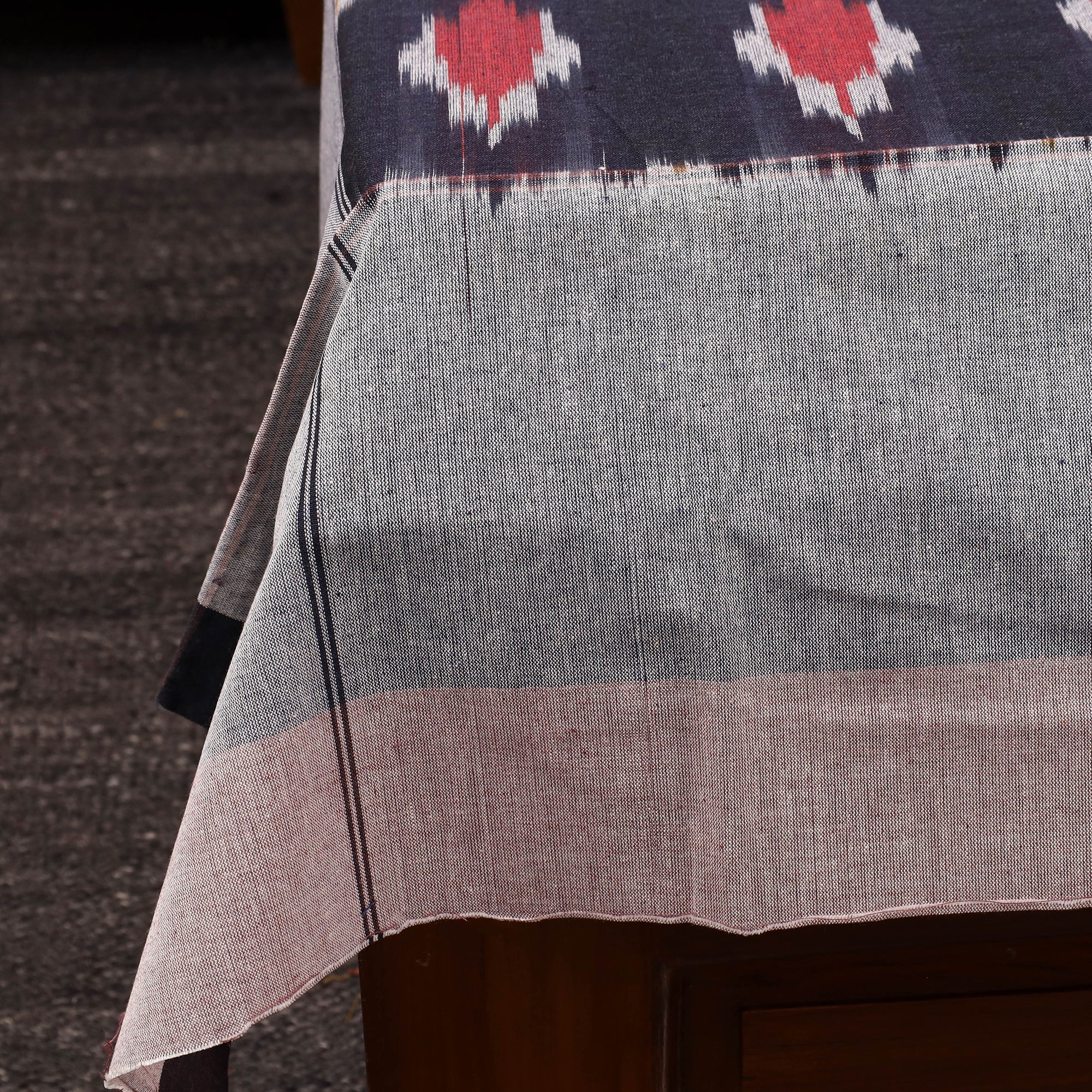 SOUTH KARGHA Blue - Cotton Pochampally Ikat Bedsheet 39 - view 3