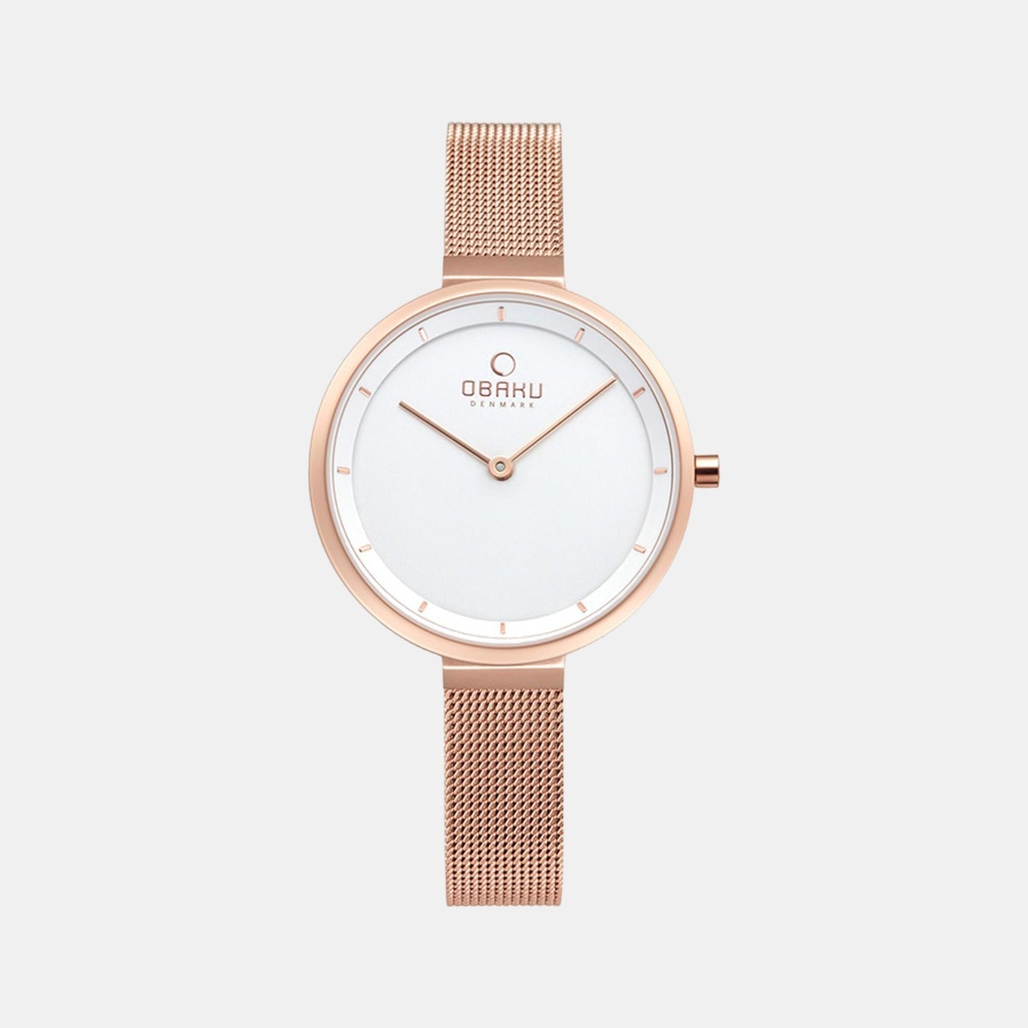 Obaku Blomme Women Quartz White Dial Analog Stainless Steel Watch V225LXVIMV