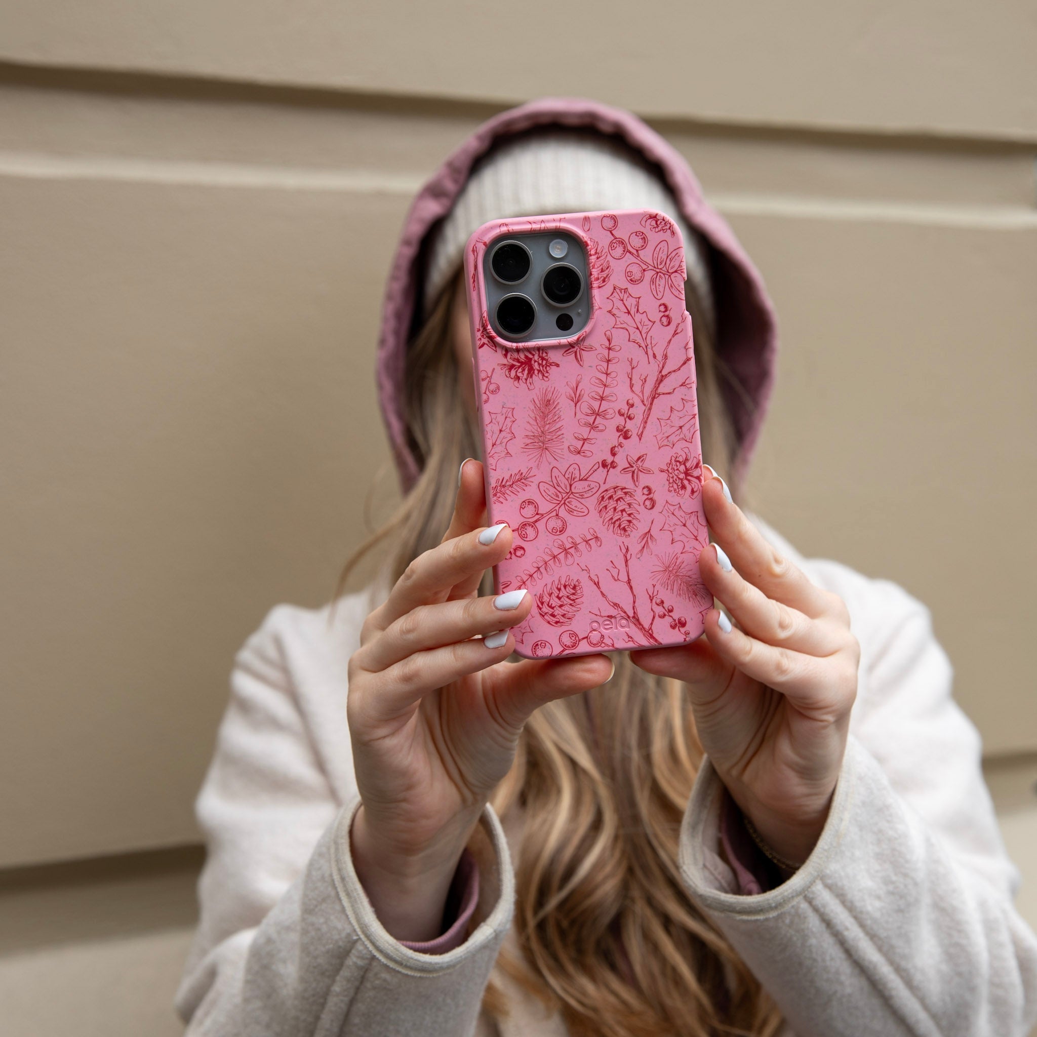 BlackTree Bubblegum Pink Festive Forest iPhone 16 Case - view 4