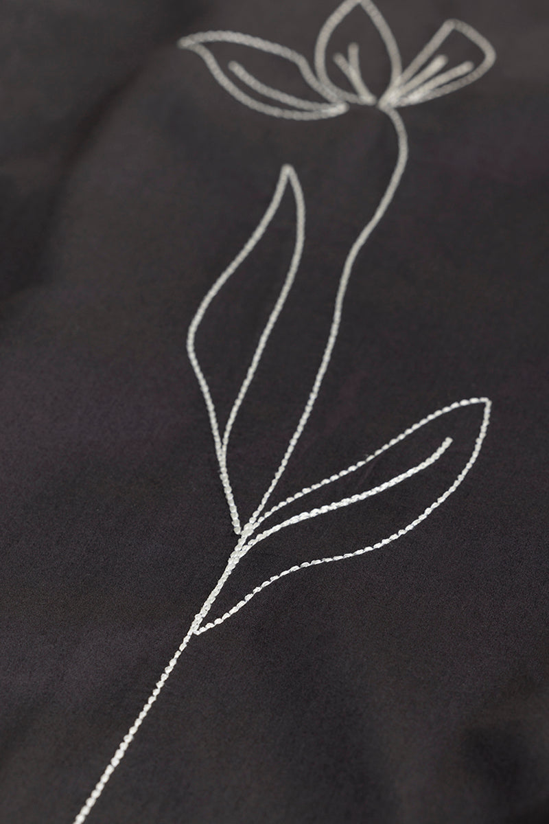 SNITCH Tulipa Embroidered Black Shirt - view 9