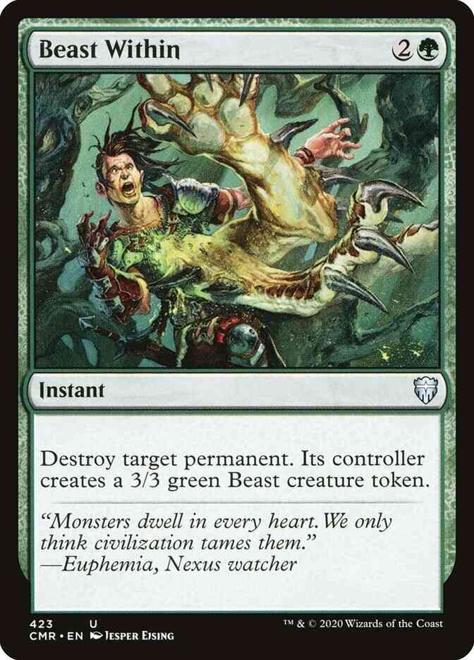 Beast within 423 – Magic Beast Within [423] [Commander Legends] [Non-Foil]
