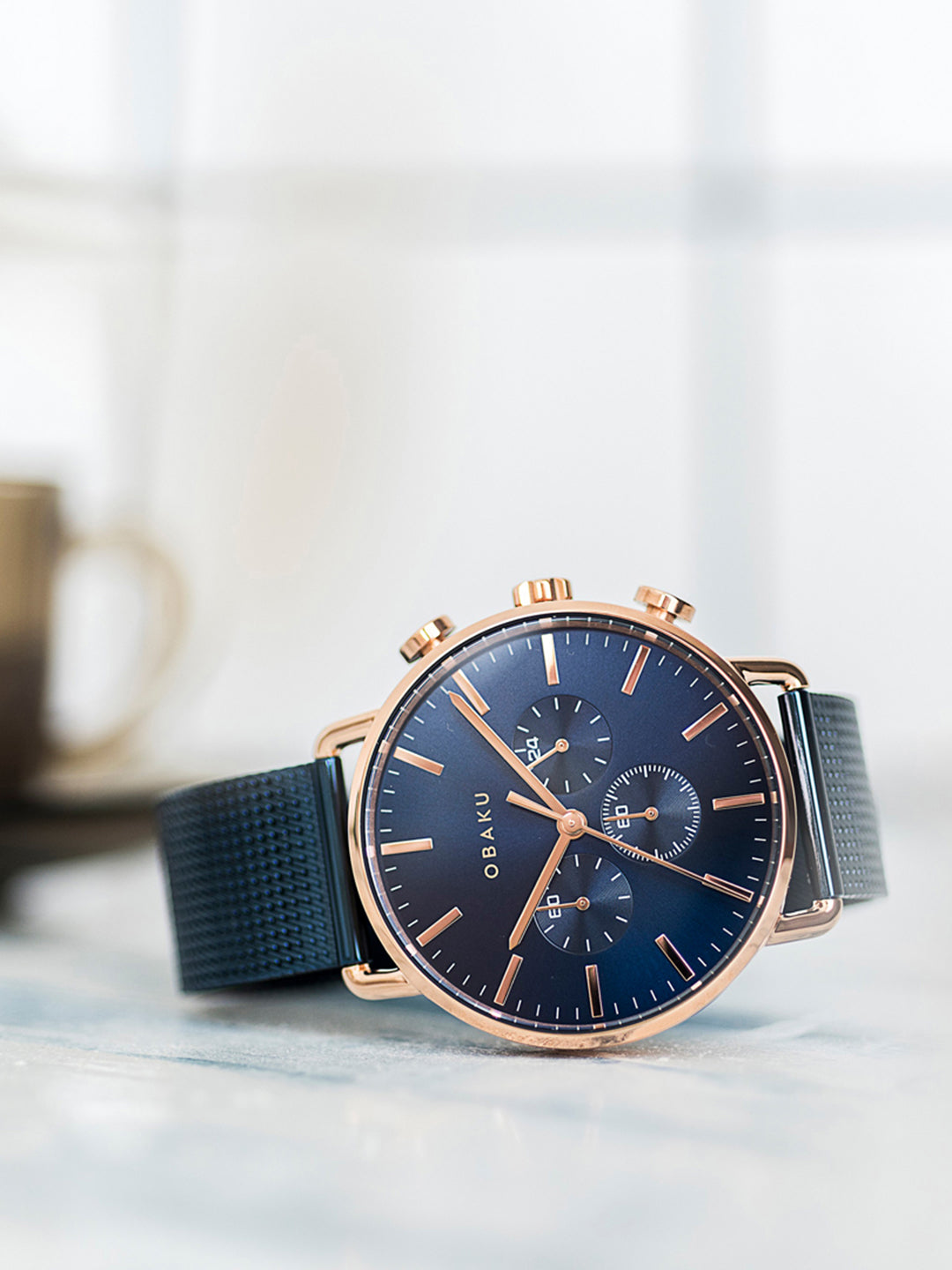 Obaku Havn-Ocean Men Quartz Blue Dial Analog Stainless Steel Watch V232GCVLML - view 4