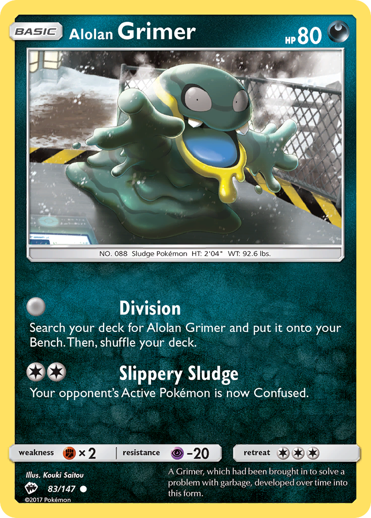 Common sm3-83 non-holo – Pokémon Alolan Grimer - 83/147 - Common [sm3-83] [Non-Holo] - Alolan Grimer - 83/147 - Common