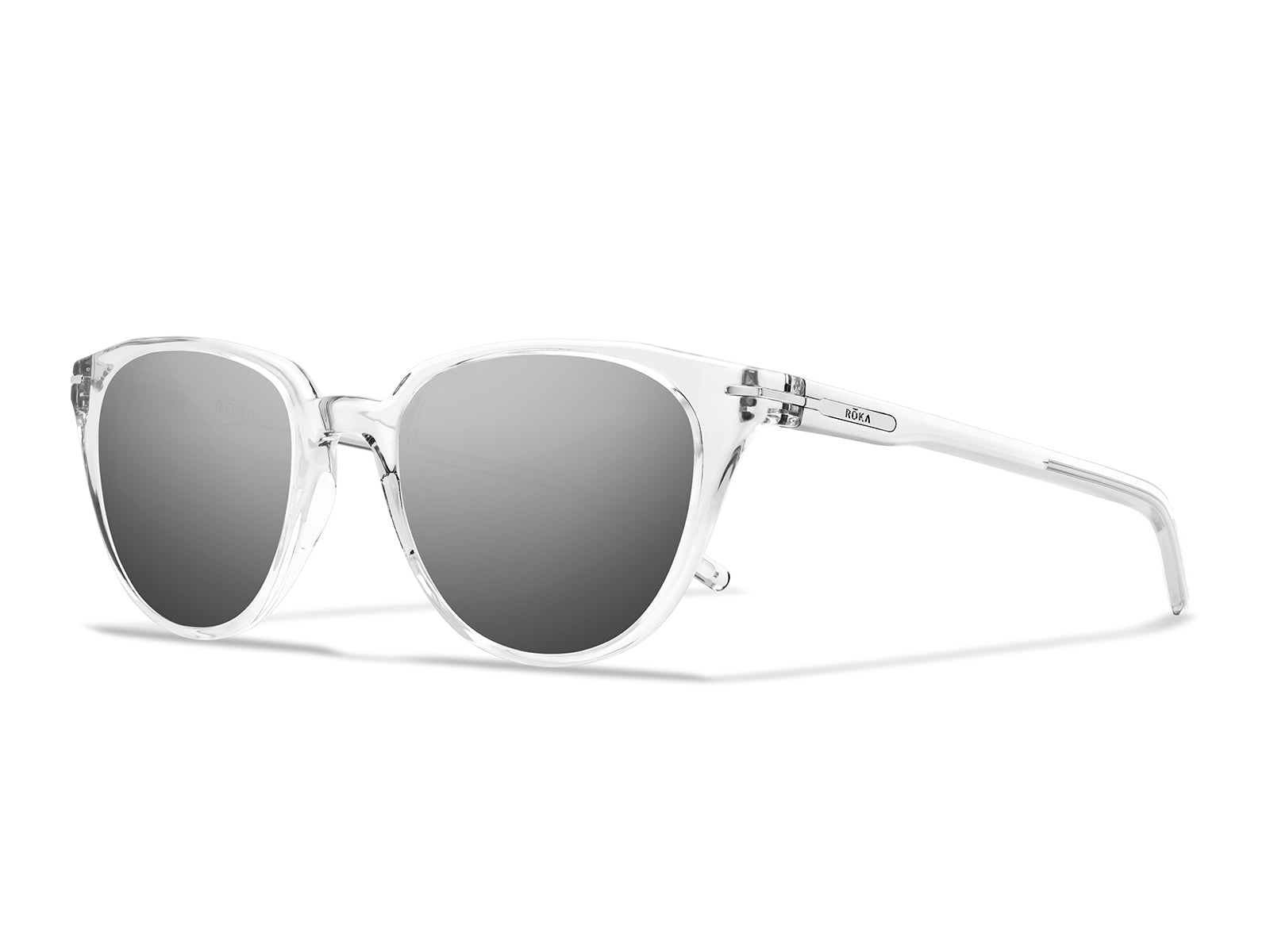 ROKA Lola 2.0 Sunglasses Outlet – Crystal Tahoe Frame - Dark Carbon (Polarized) Lens - view 8