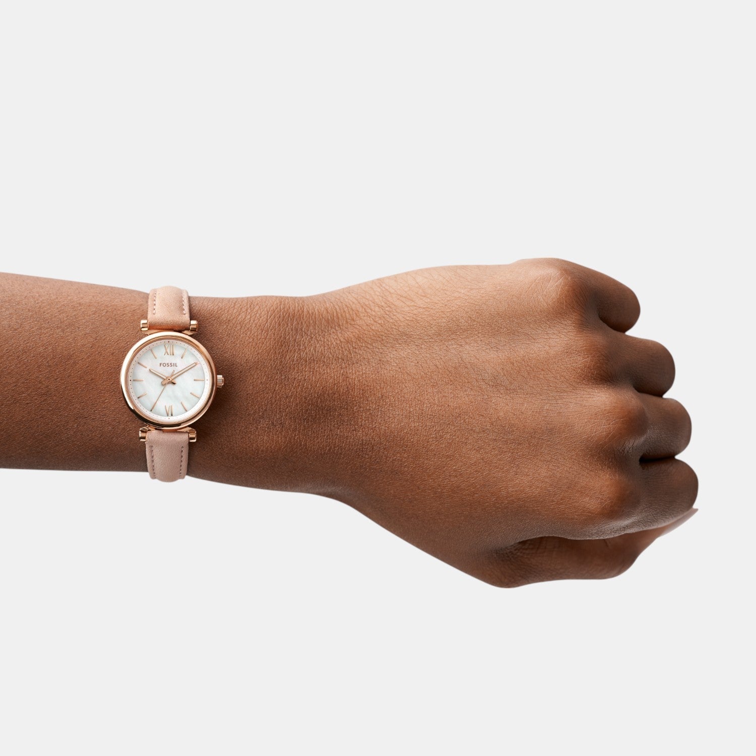 Fossil Carlie Women Quartz White Mother Of Pearl Dial Analog Leather Watch ES4699 - view 6