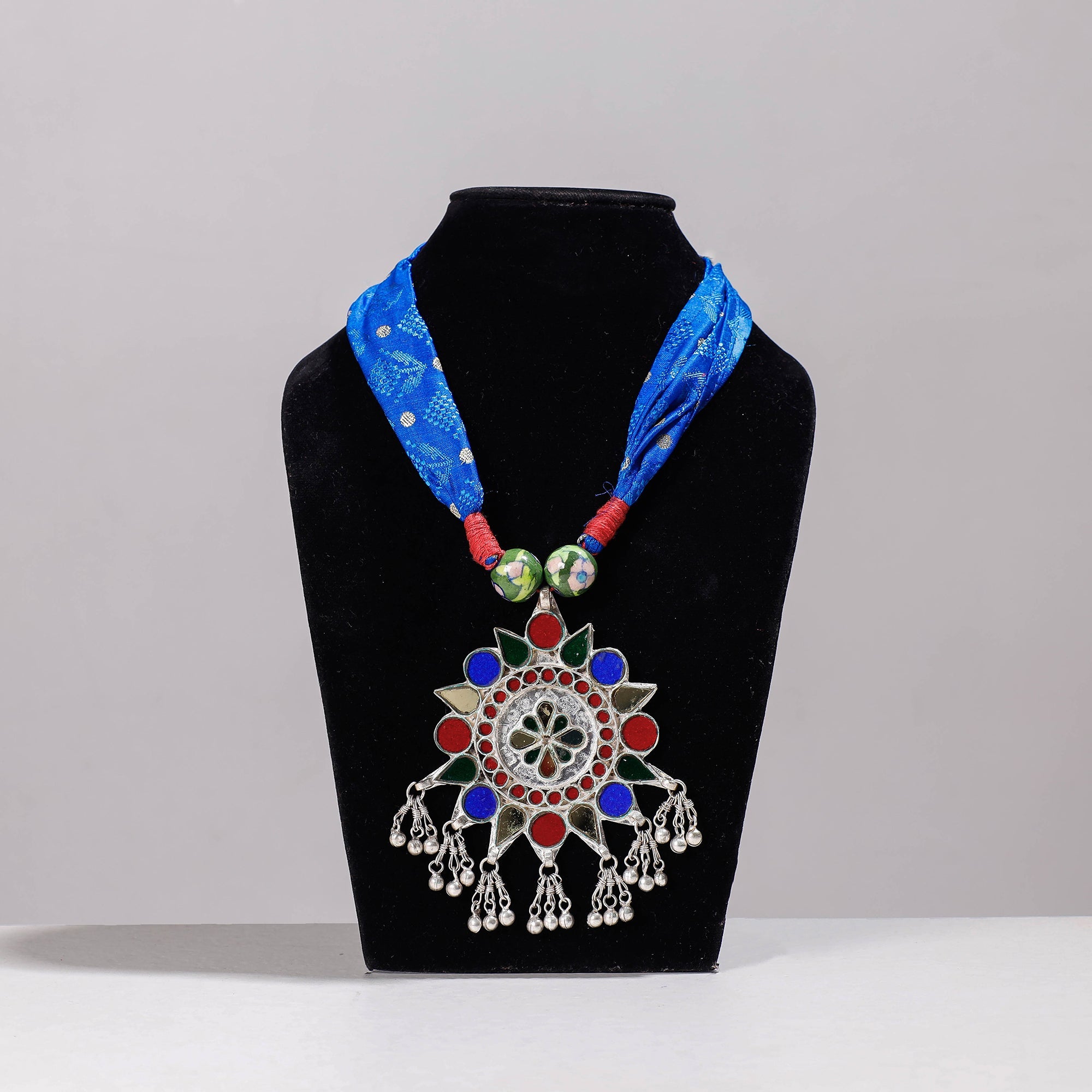 JALPARI Banarasi Brocade Fabric GS Pendant Necklace
