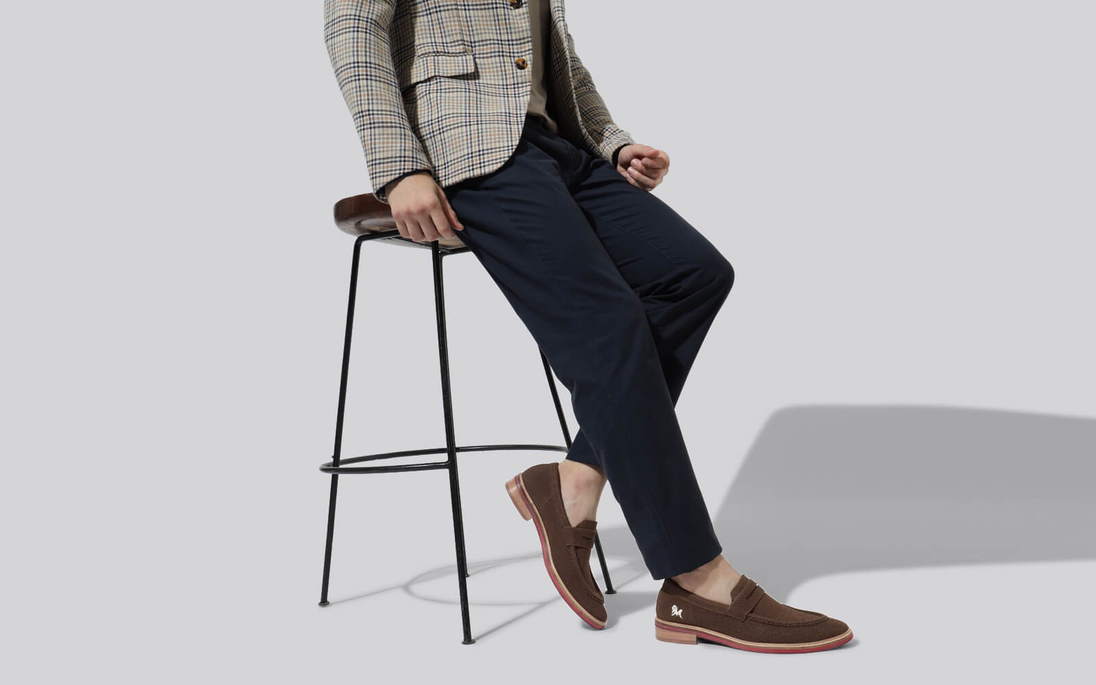 Neeman's Block Heel Loafers : Brown - view 8