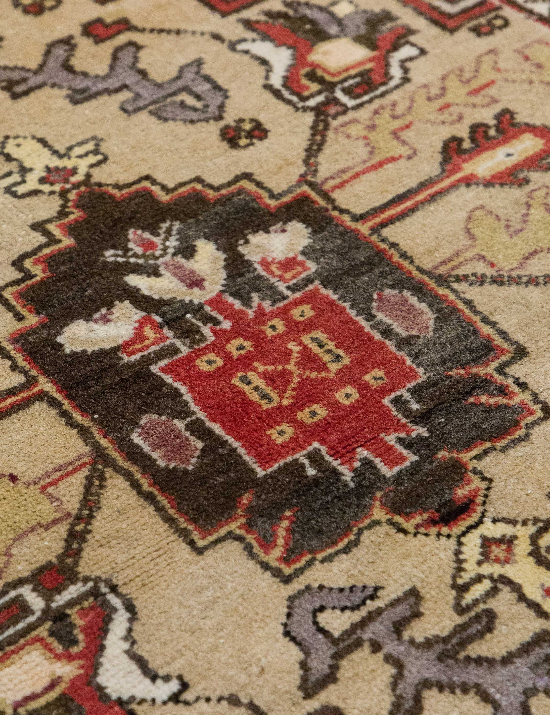 Lulu and Georgia Vintage Turkish Hand-Knotted Wool Rug No. 590, 2'5" x 4'4" - view 2