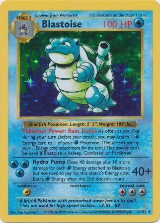 Shadowless base1s-2 holo – Pokémon Blastoise - 2/102 - Rare - Shadowless [base1S-2] [Holo]