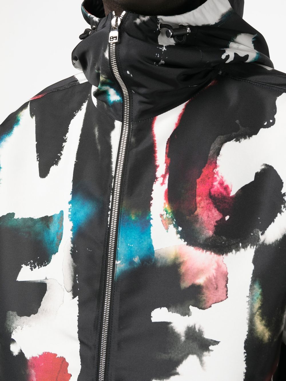 Alexander McQueen Graffiti-print Hooded Windbreaker - view 3
