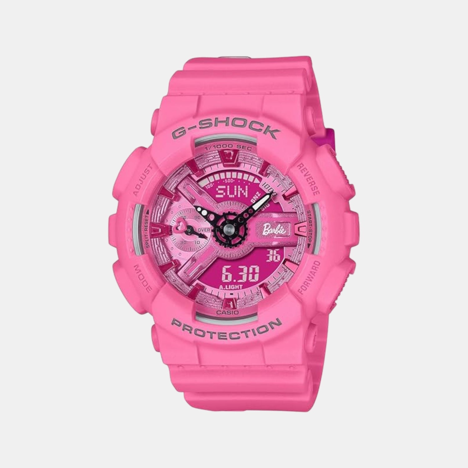 Casio G-Shock Women Quartz Pink Dial Analog-Digital Resin Watch G1697