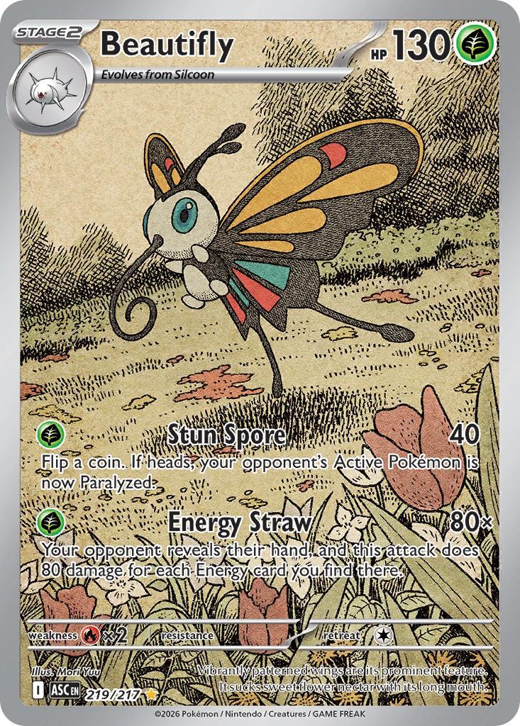 Illustration rare me025-219 – Pokémon Beautifly - 219/217 - Illustration Rare [me025-219] [Ultra]