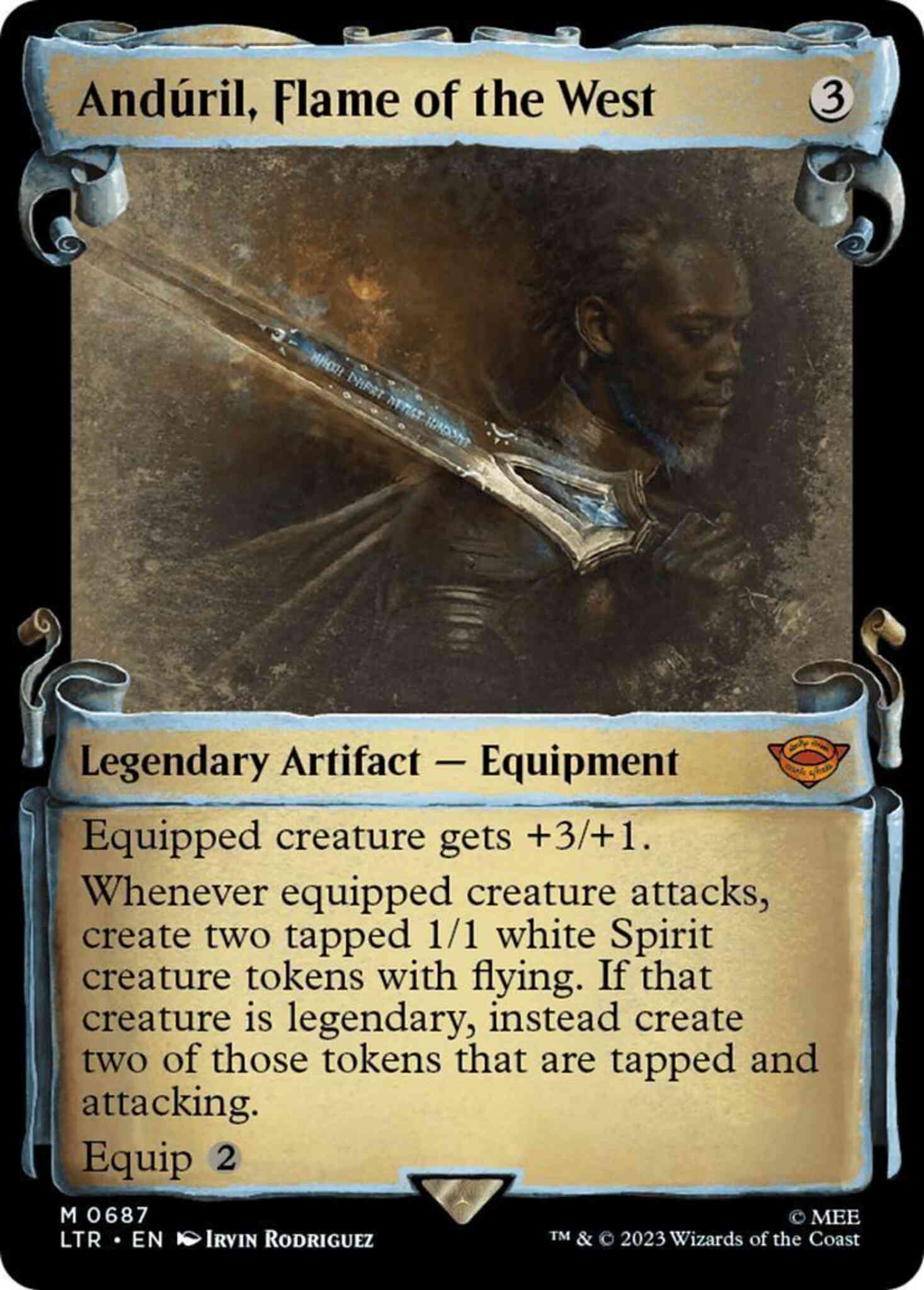 West 687 scrolls – Magic Andúril, Flame of the West [687] [Scrolls Showcase] [The Lord of the Rings: Tales of Middle-earth] [Non-Foil]