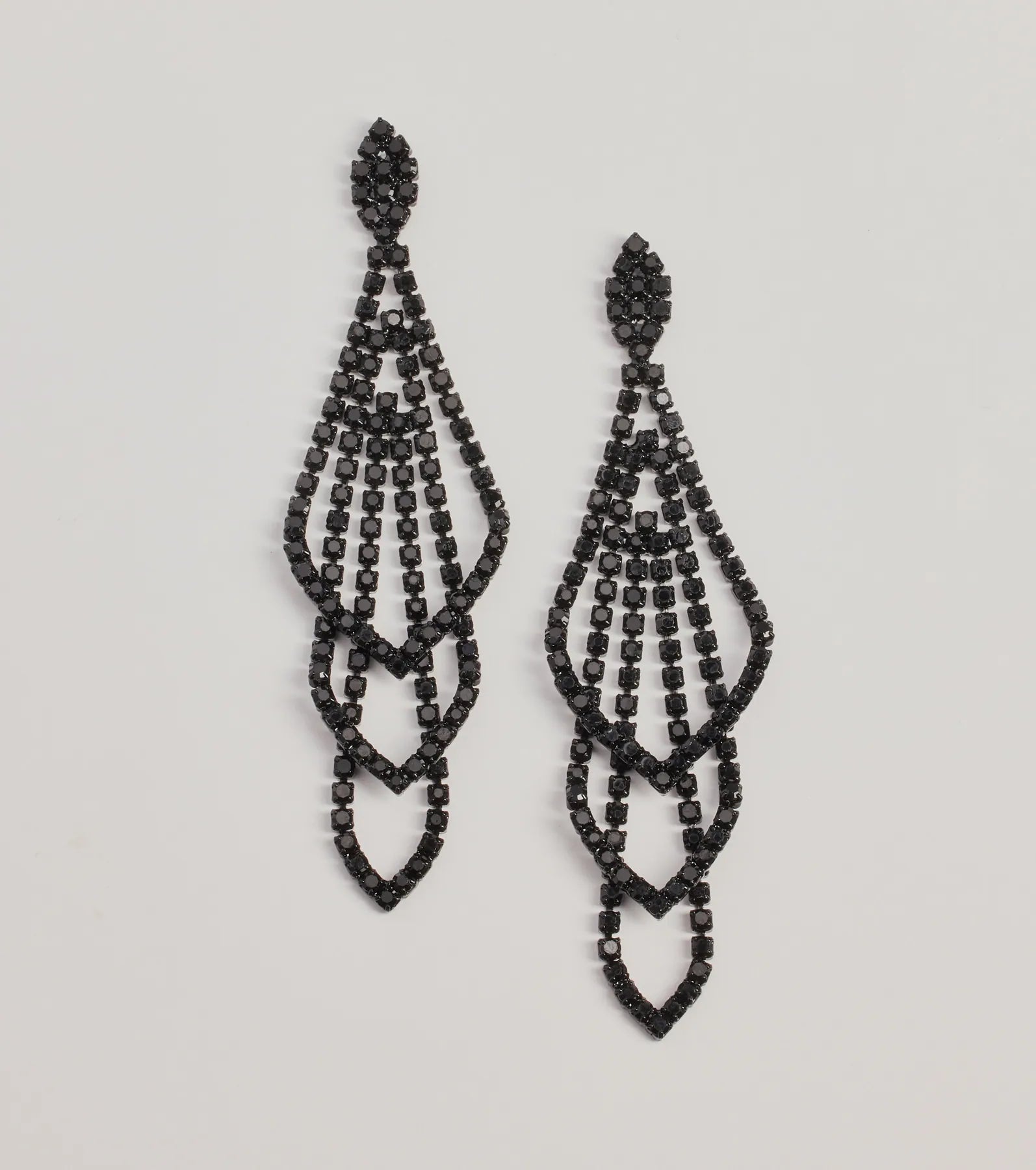 Windsor Glitzy Drama Rhinestone Chandelier Earrings