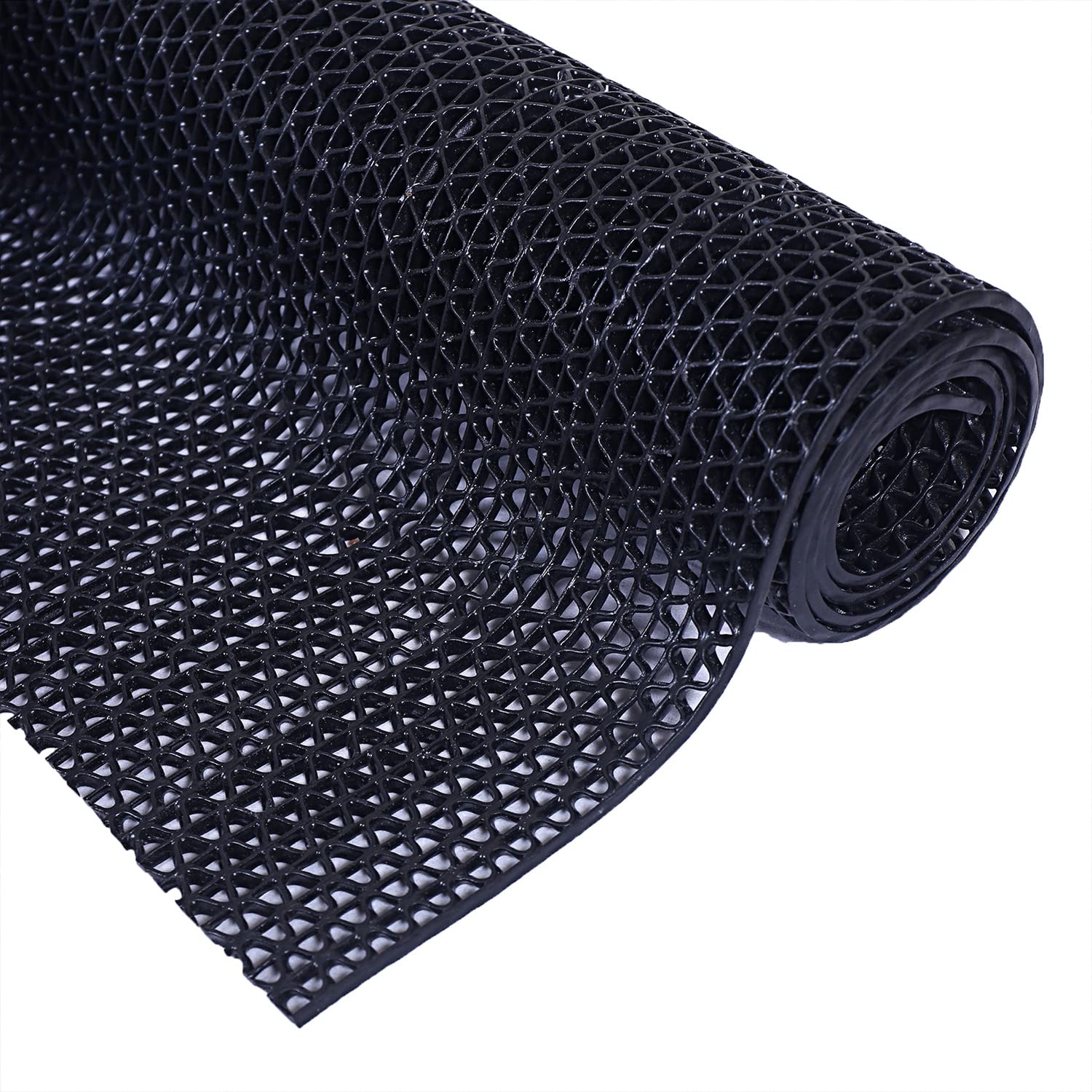 Kuber Industries Rubber Waterproof Anti-Skid Swimming Pool Mat|Shower Mat|Rainmat for Entrance Area,Bathroom,2 x 16 Feet (Black) - view 4