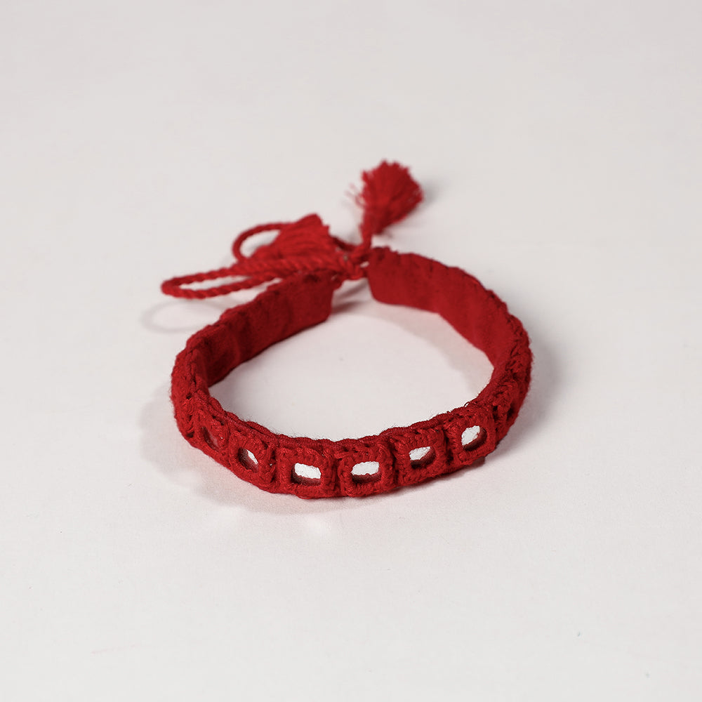 KACHCHH JI CHHAAP Mirror Work Kutch Embroidery Fabric Anklet