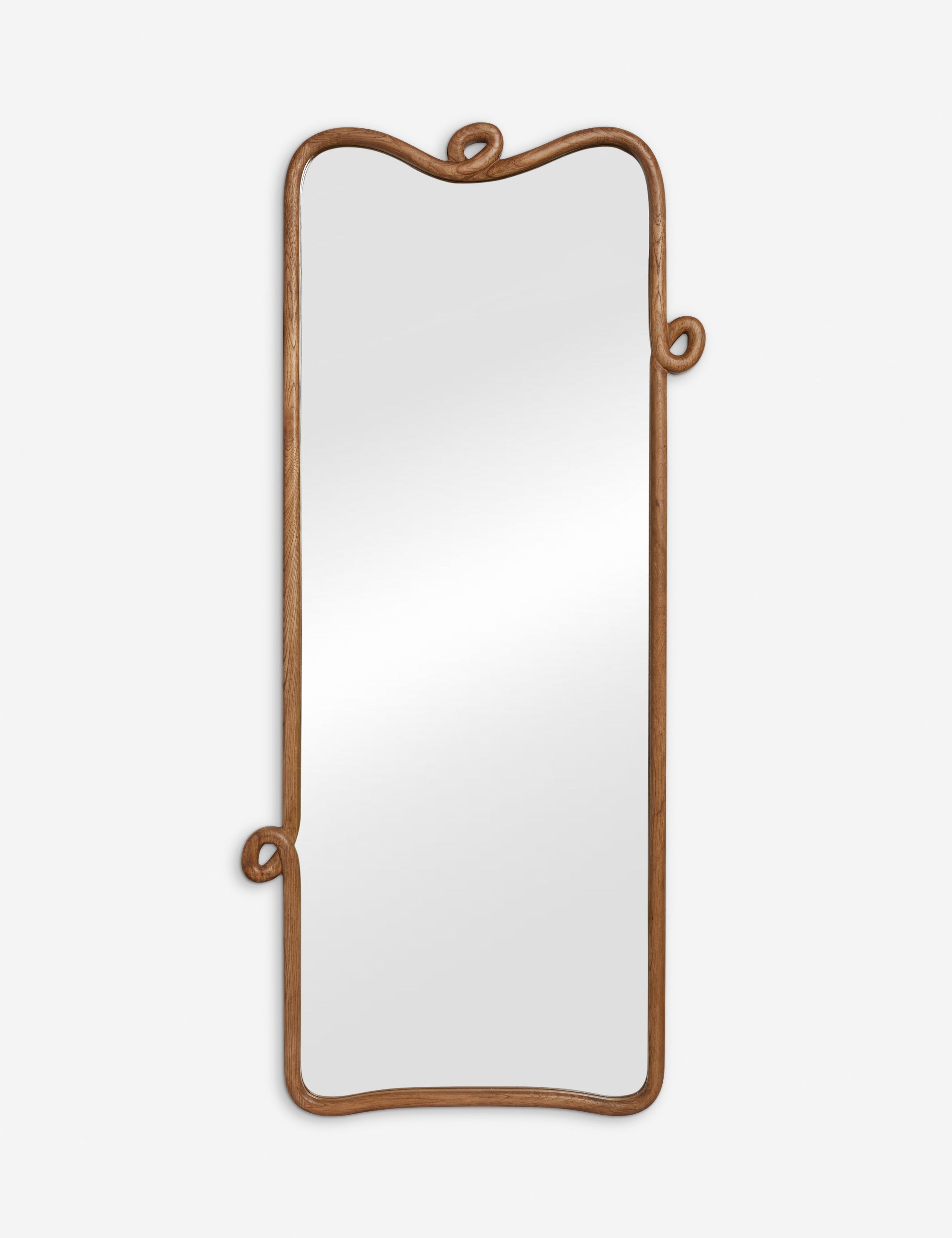 Lulu and Georgia Looped Wood Floor Mirror by Sarah Sherman Samuel