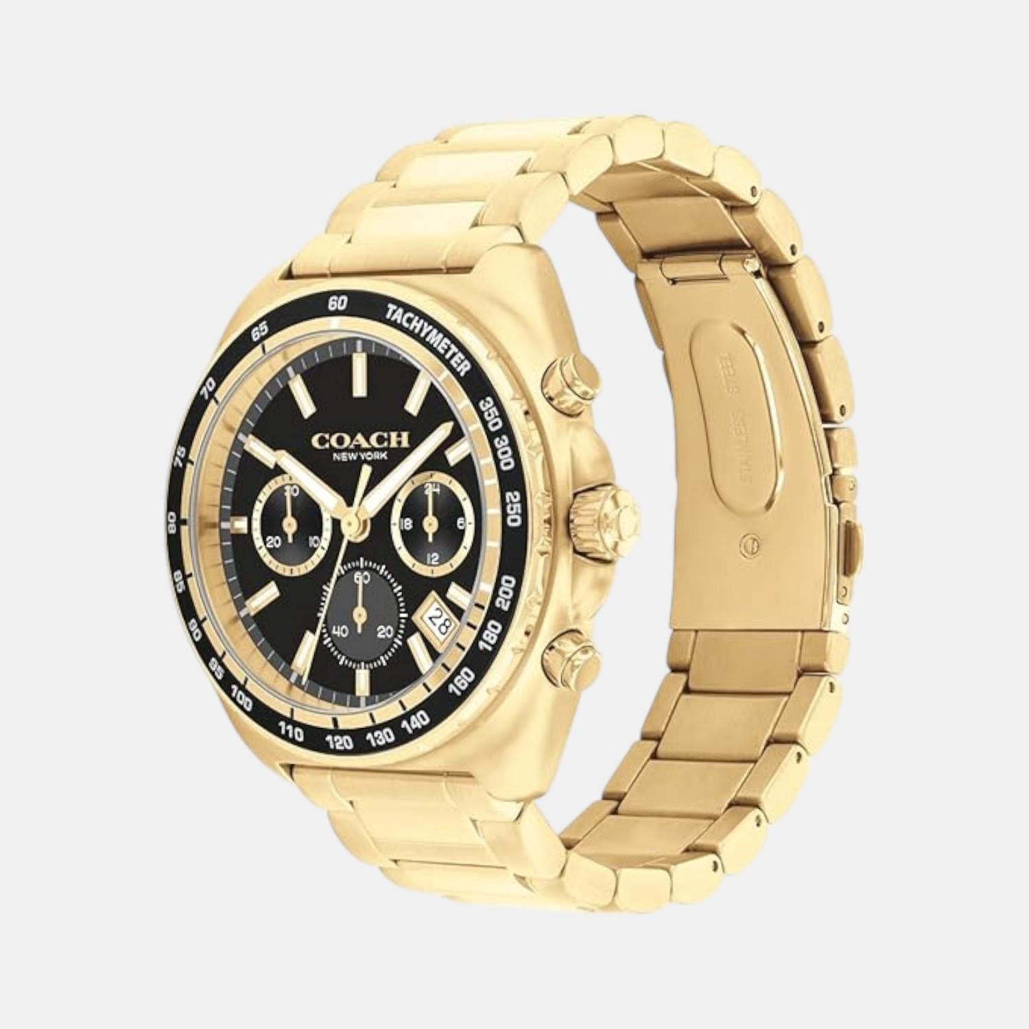 Coach Charter Men Quartz Black Dial Chronograph Stainless Steel Watch 14602703 - view 2