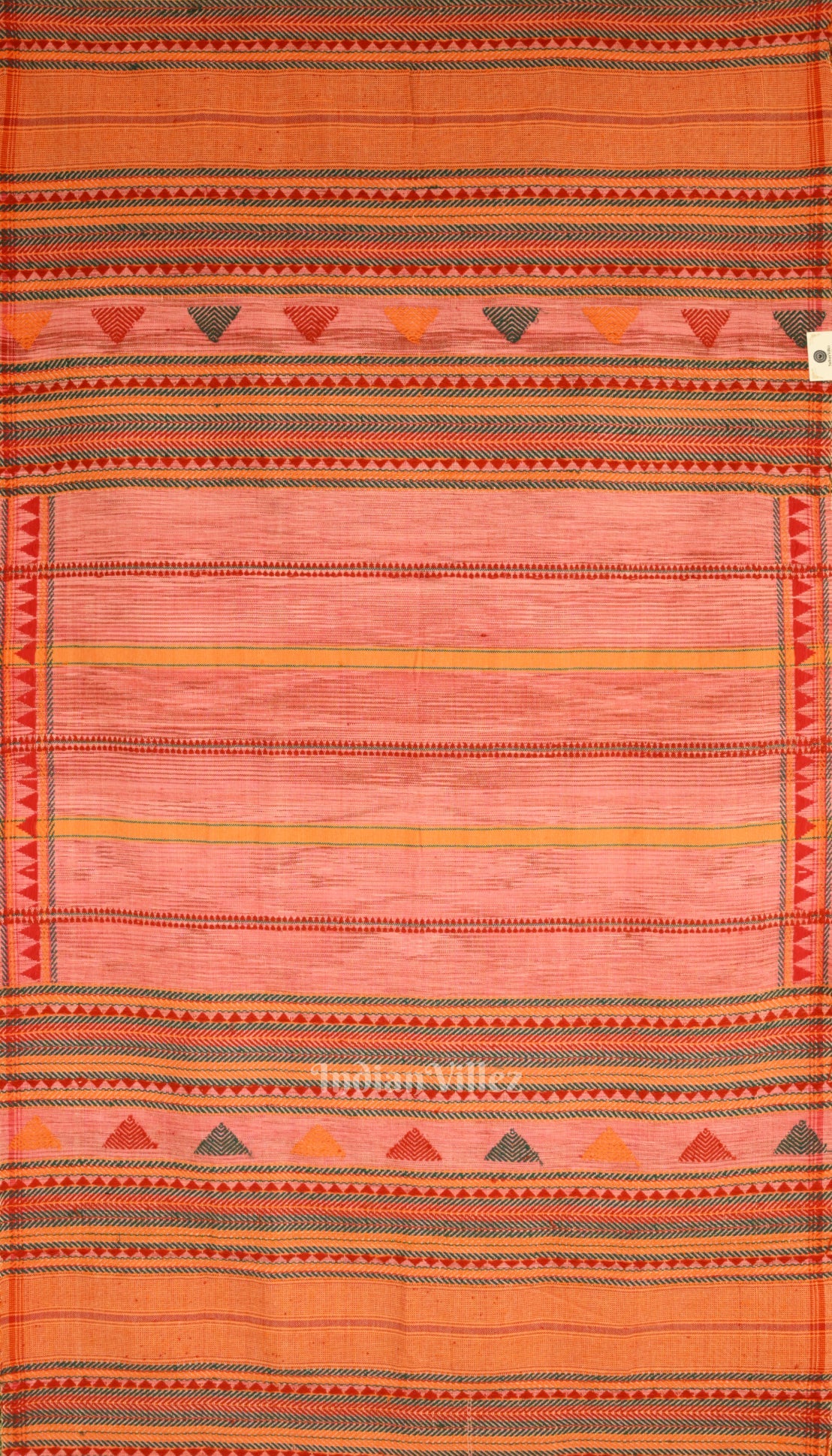 IndianVillèz Orange Dongaria Handloom Shawl