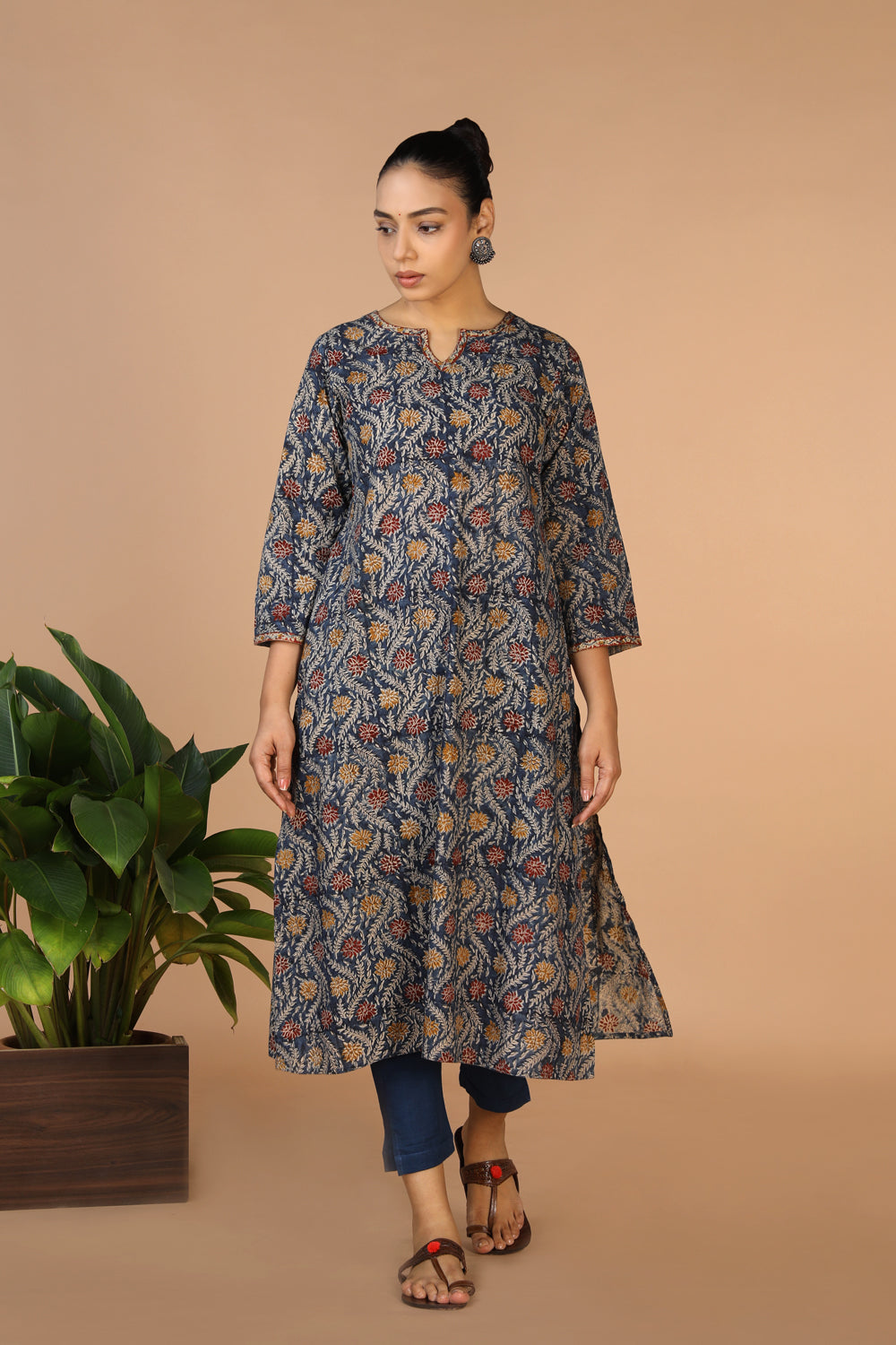 Kalanjali Ethnics Kalamkari cotton Kurti – Women's