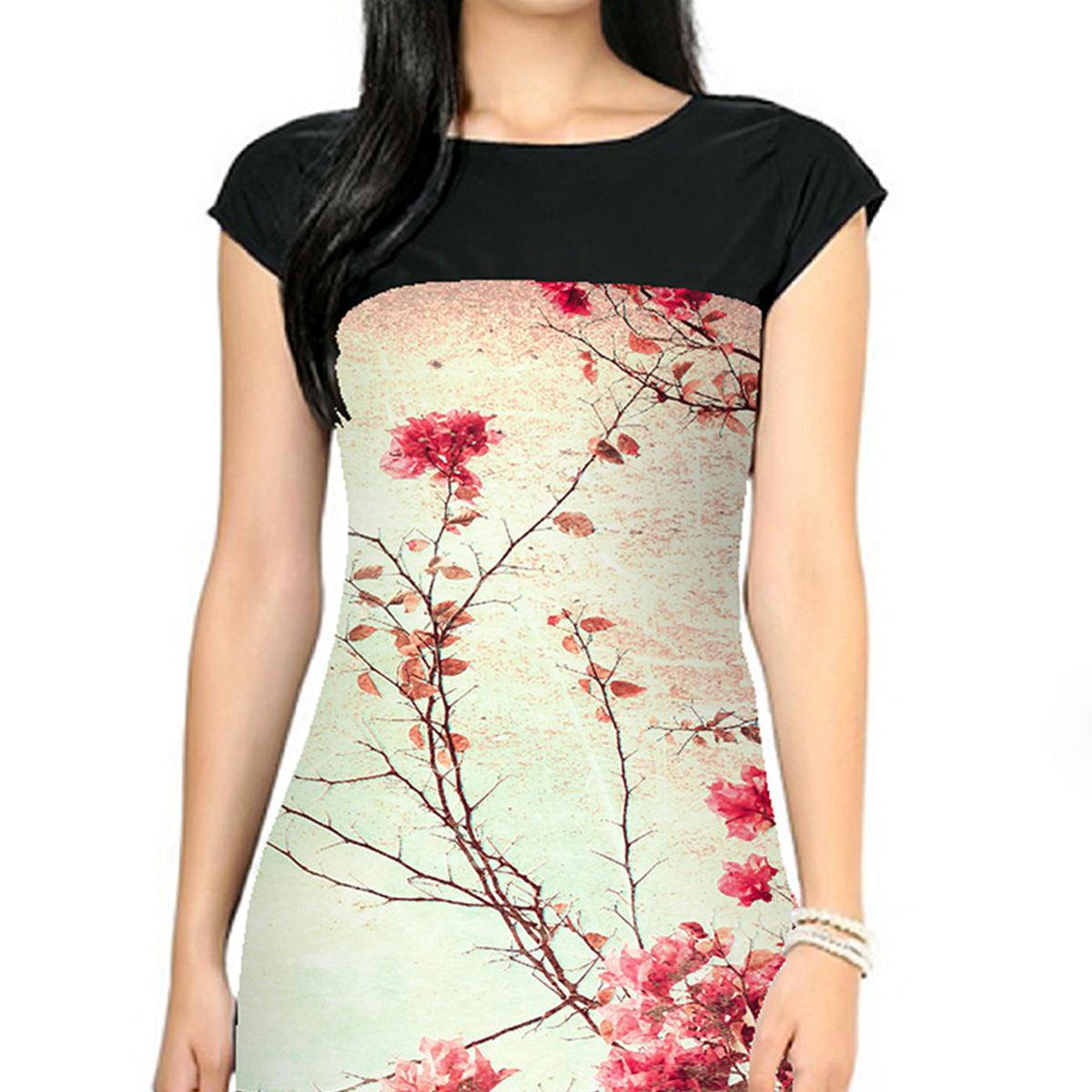 Peachmode Seller Cream Colored Casual Floral Print Kurti - view 2