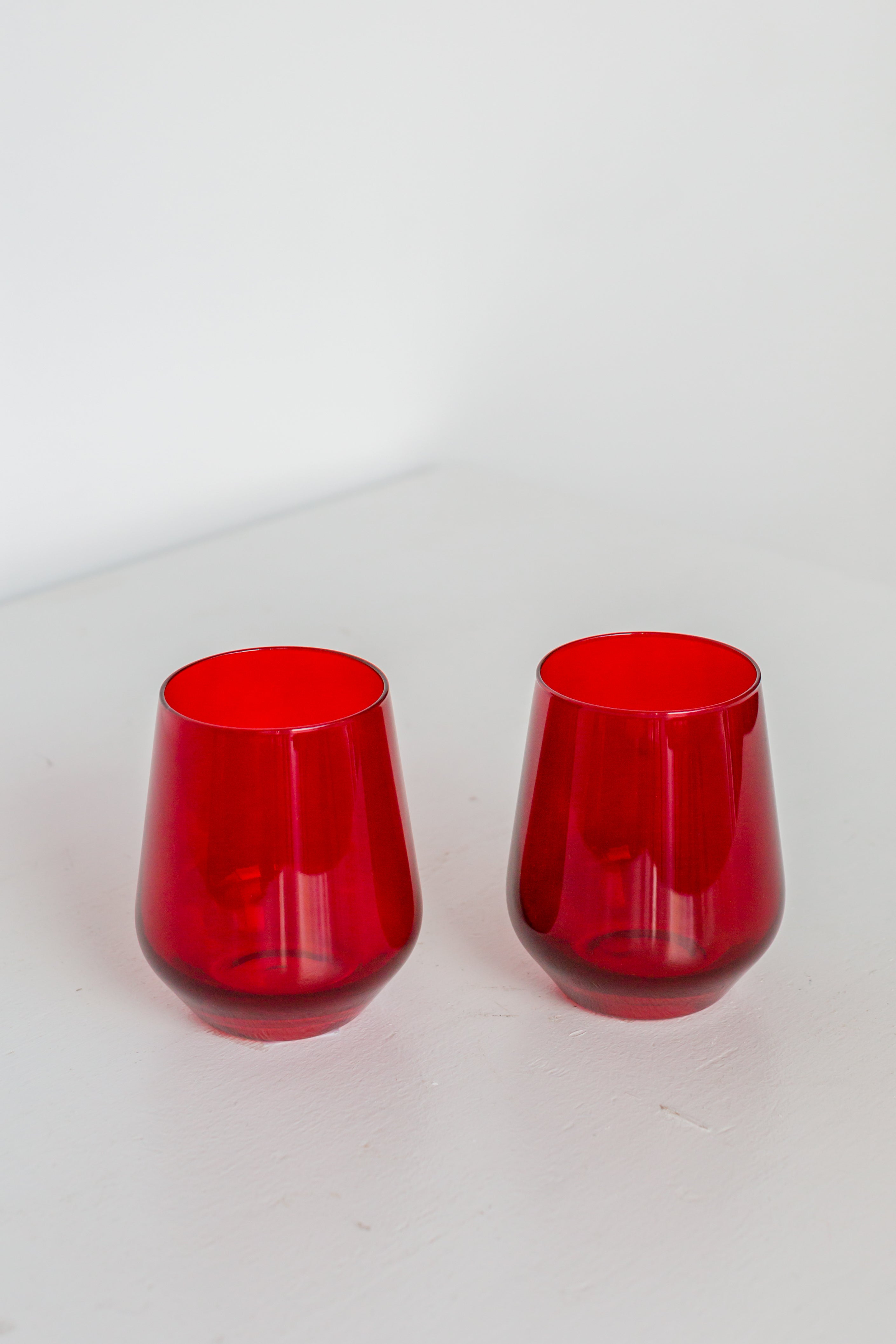 Estelle Colored Glass Estelle Colored Wine Stemless - Set of 6 {Red} - view 3
